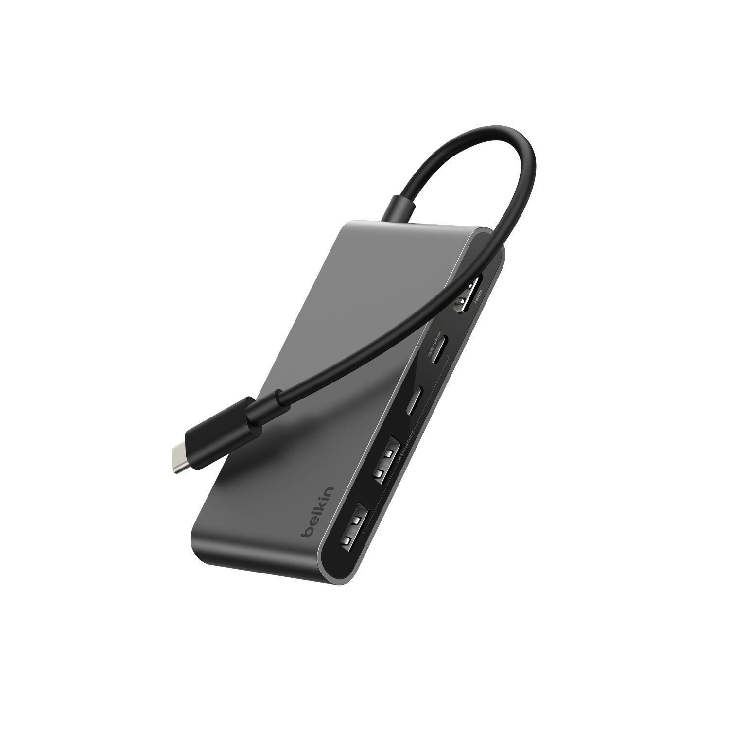 Hub USB-C de 5 puertos gris espacial-3
