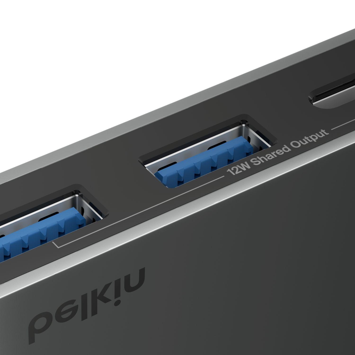 Hub USB-C de 5 puertos gris espacial-5