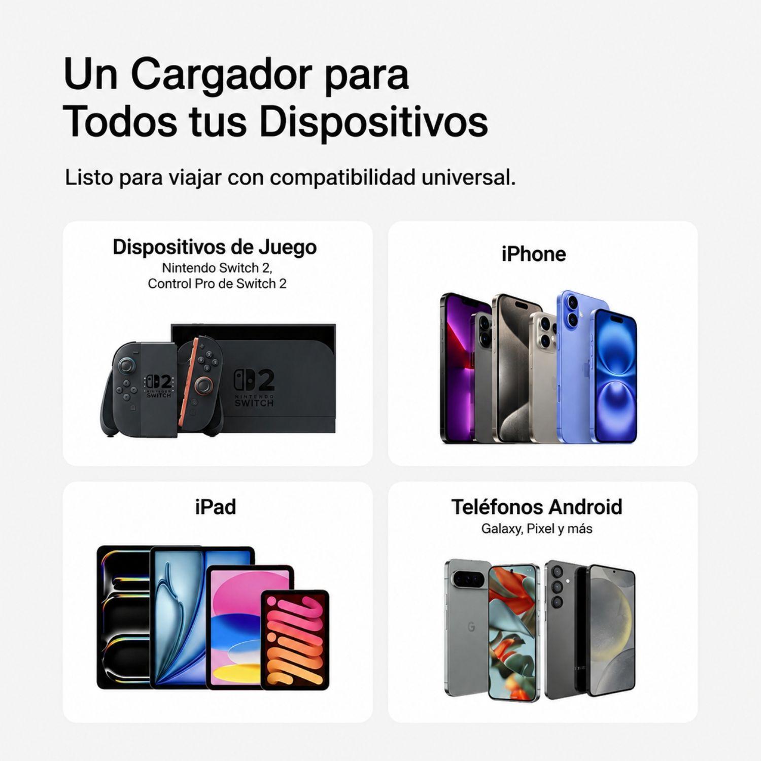 Batería 20.000 mAh con cable USB-C para Nintendo Switch 2-4