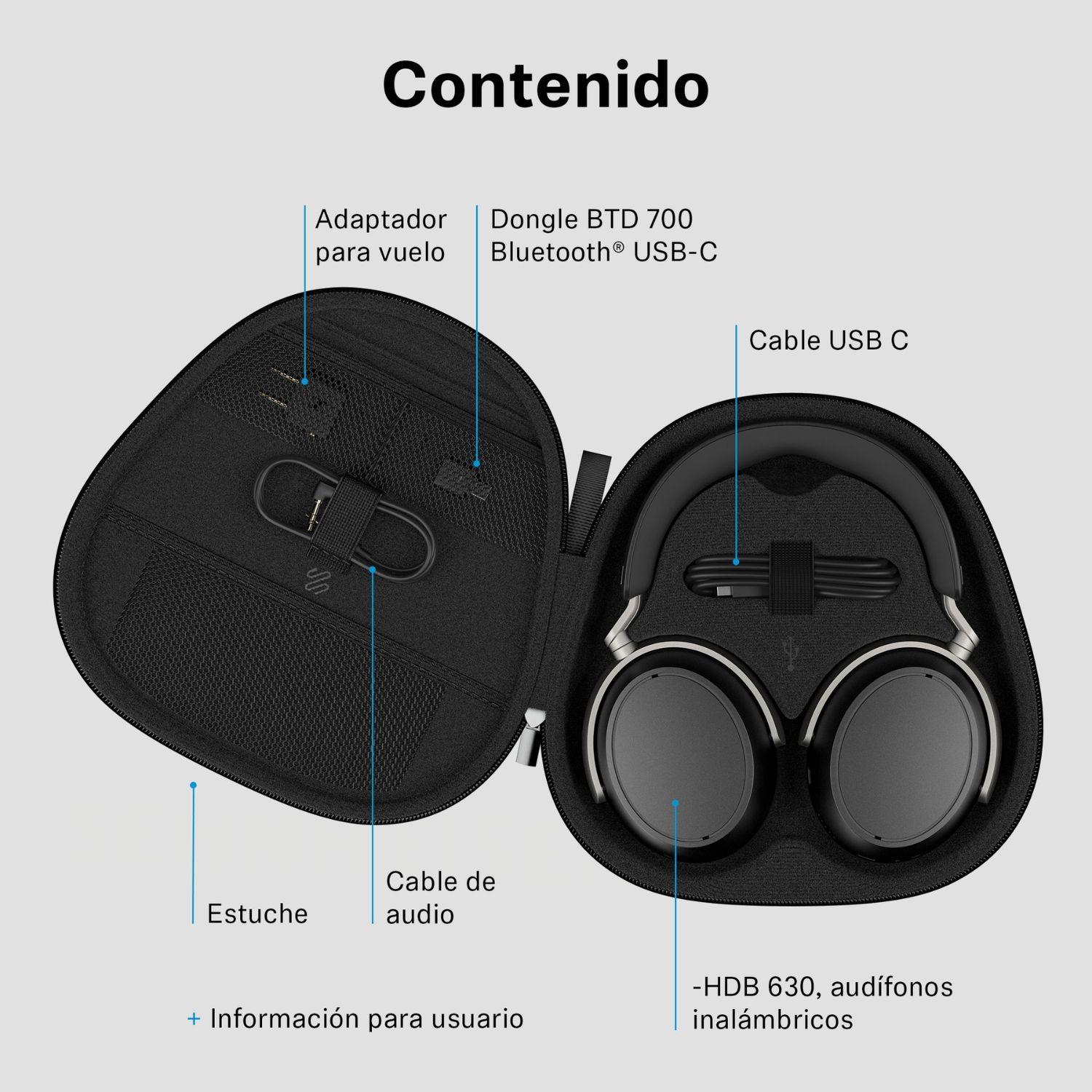 Audífonos Over-Ear HD B630 Wireless ANC Sennheiser negro-9