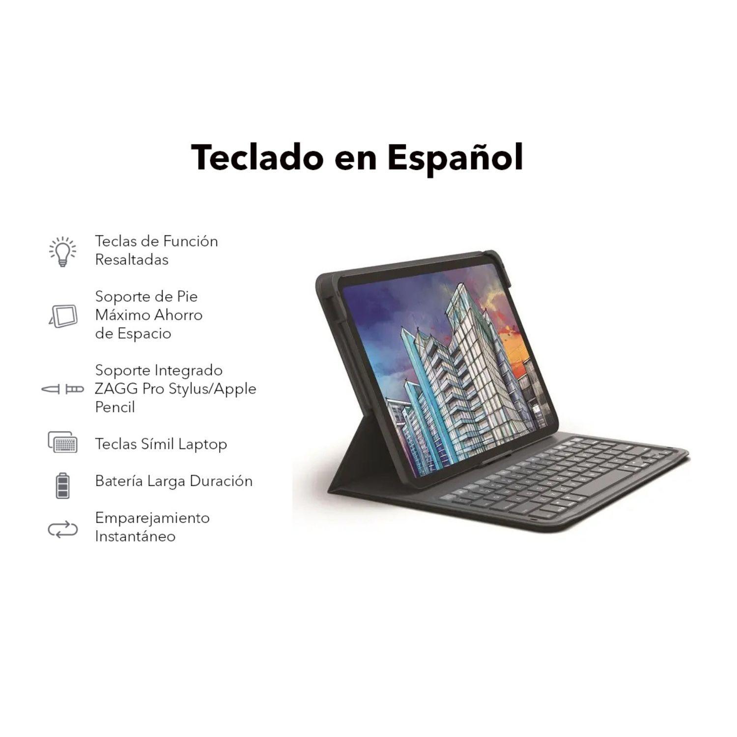Teclado con Funda Messenger Folio 2 para iPad 11 (A16) ES-2