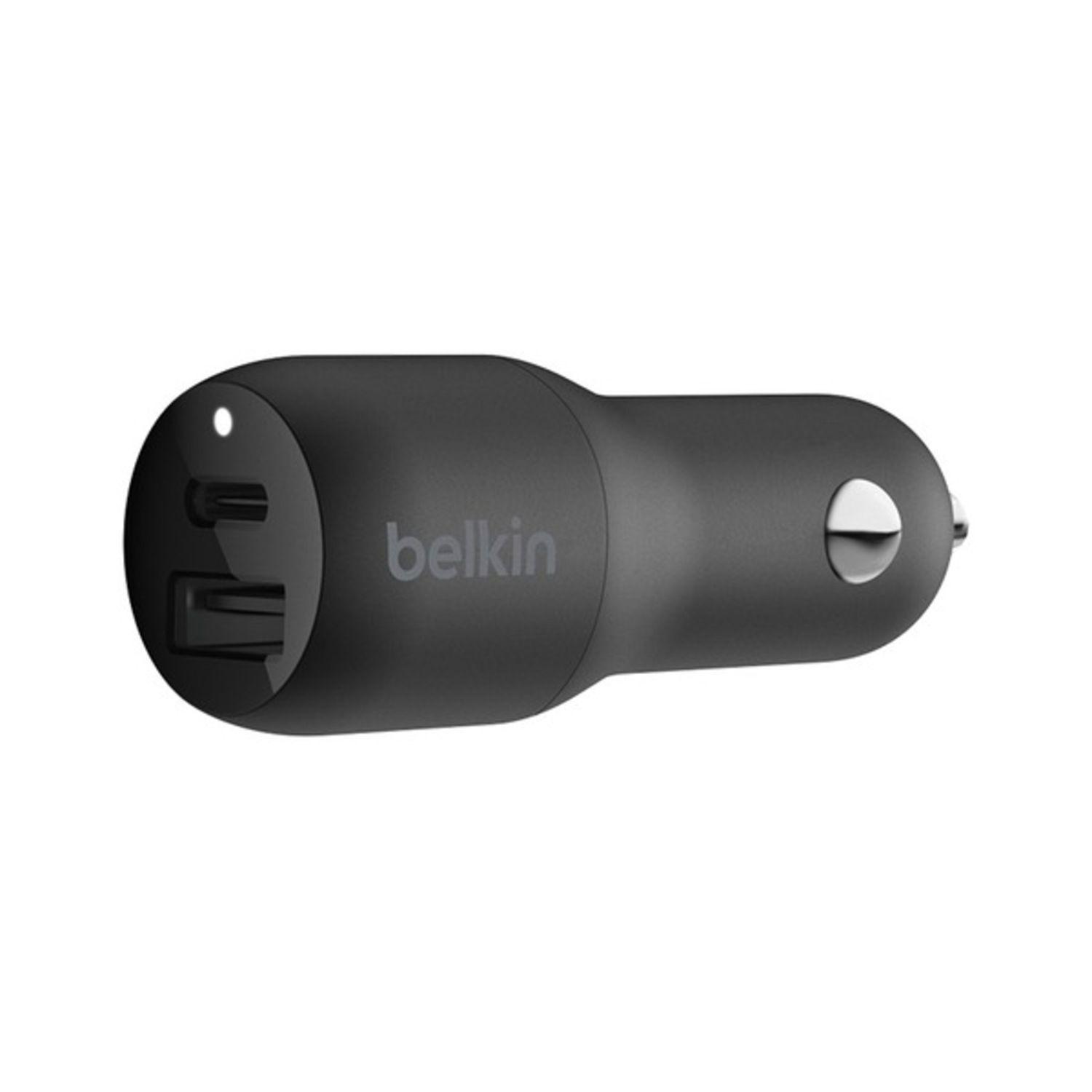Cargador 32w Para Auto Con Cable Lightning Belkin Negro-0