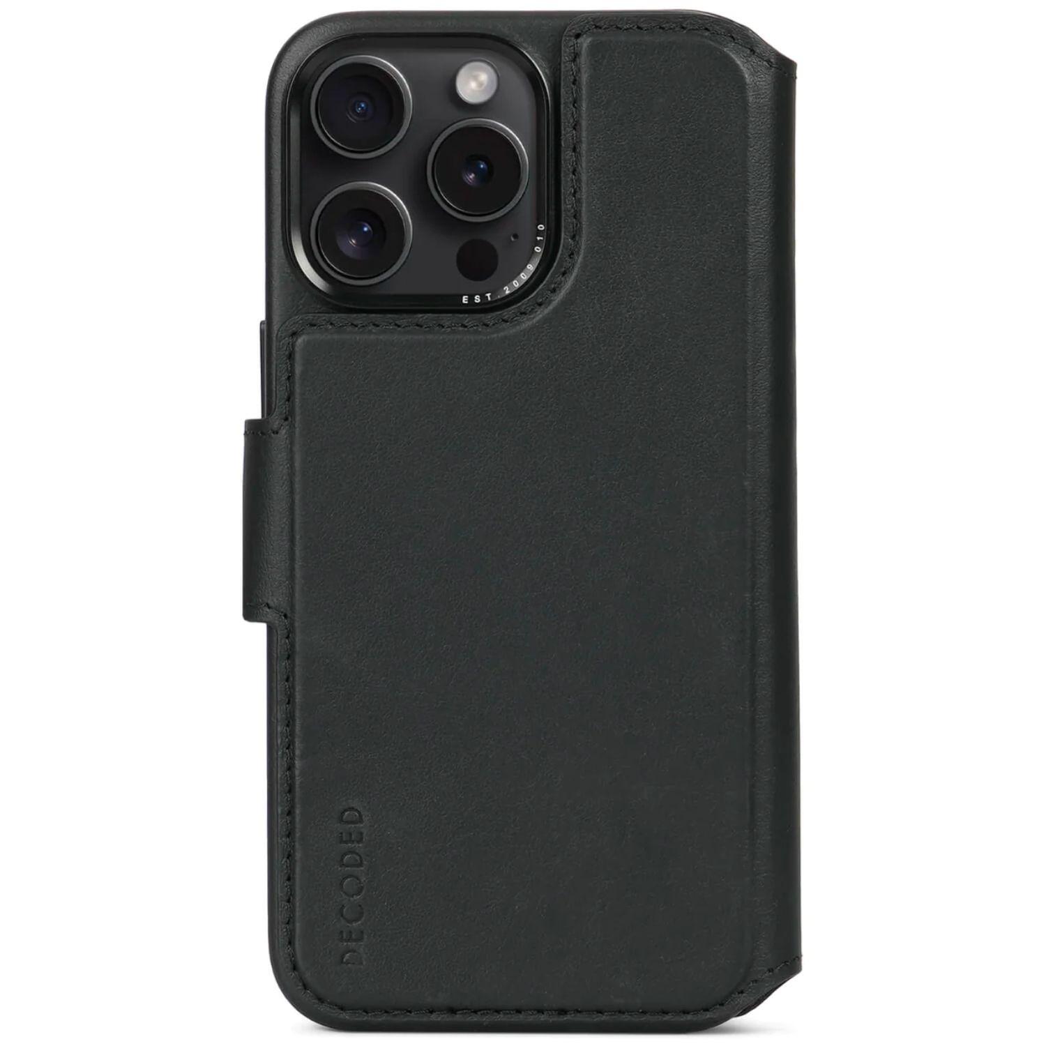 Funda cuero Wallet MagSafe iPhone 15 Pro Max Decoded Negro-0