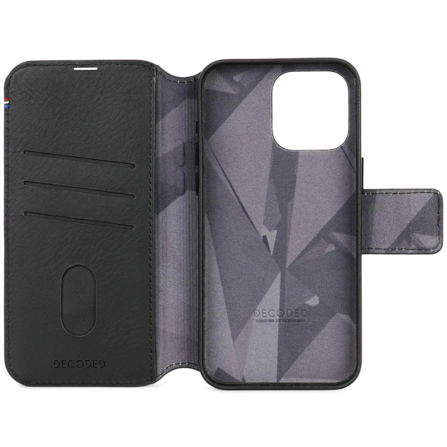 Funda cuero Wallet MagSafe iPhone 15 Pro Max Decoded Negro-4