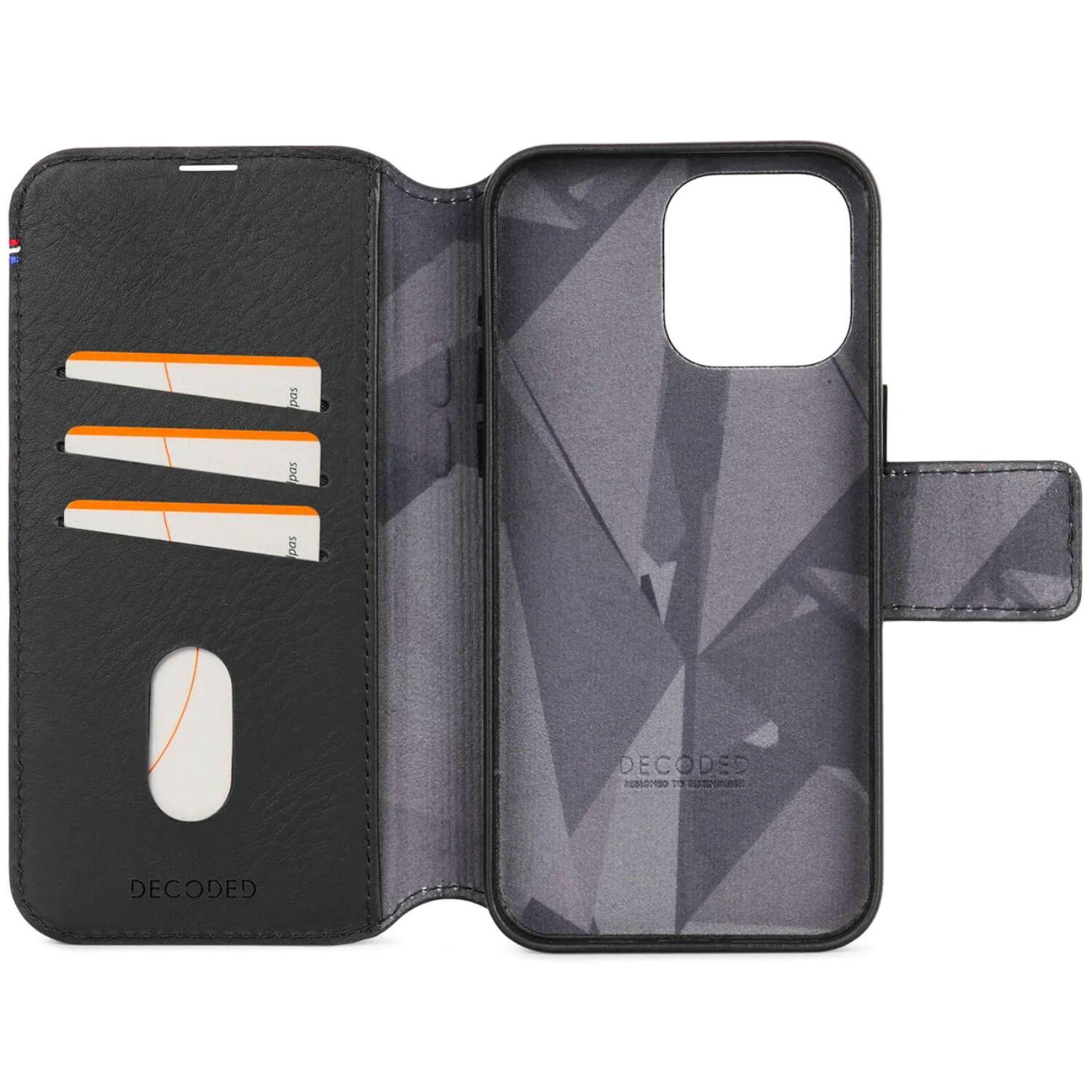Funda cuero Wallet MagSafe iPhone 15 Pro Max Decoded Negro-5