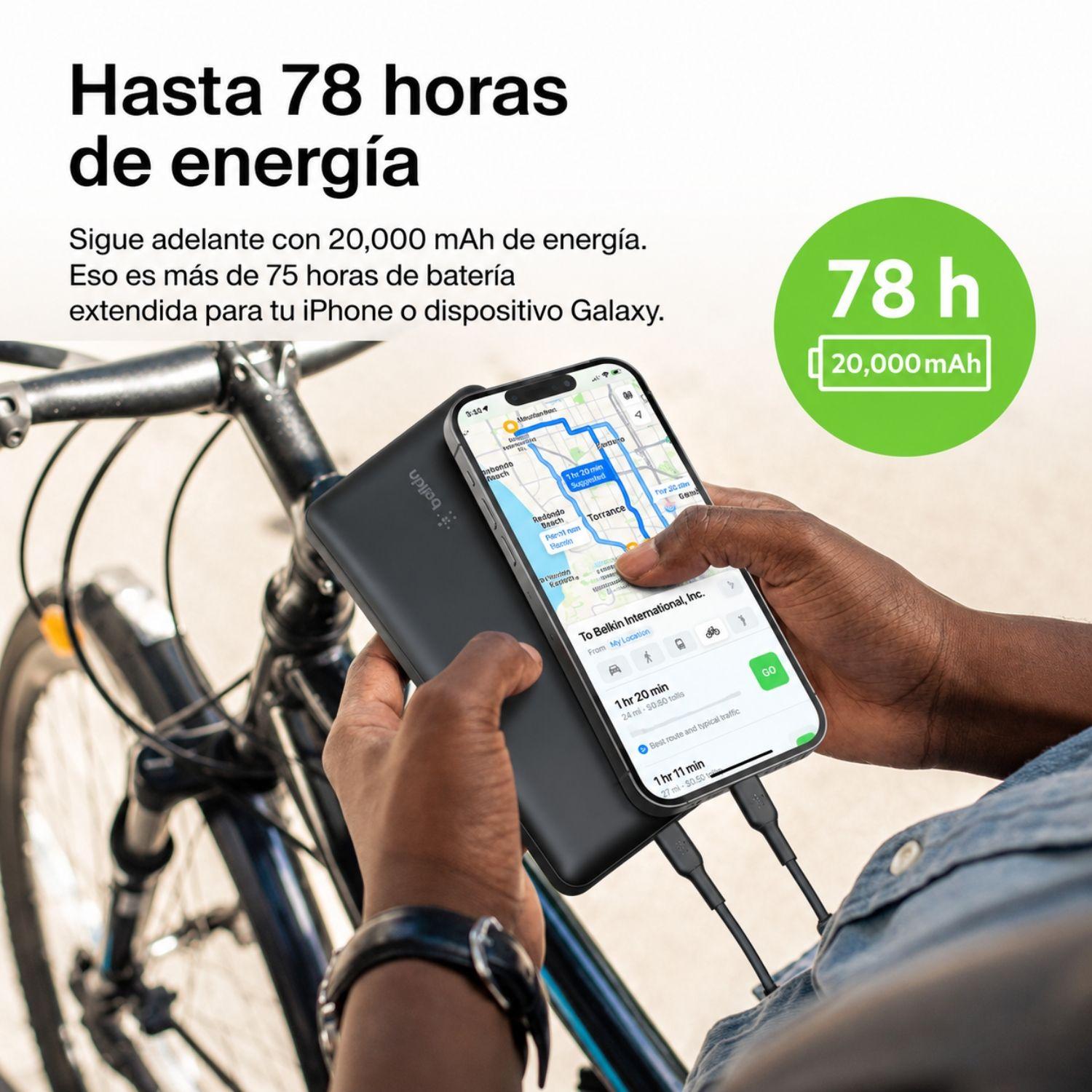 Bateria 20.000 mAh 2xUSB-A 1xUSB-C 15W Belkin-5