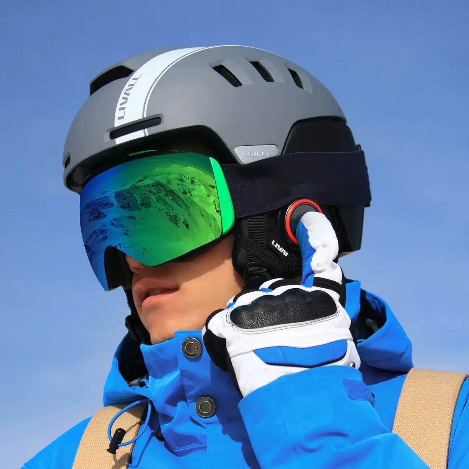 Casco inteligente esqui RS1 Talla L Livall Gris-3