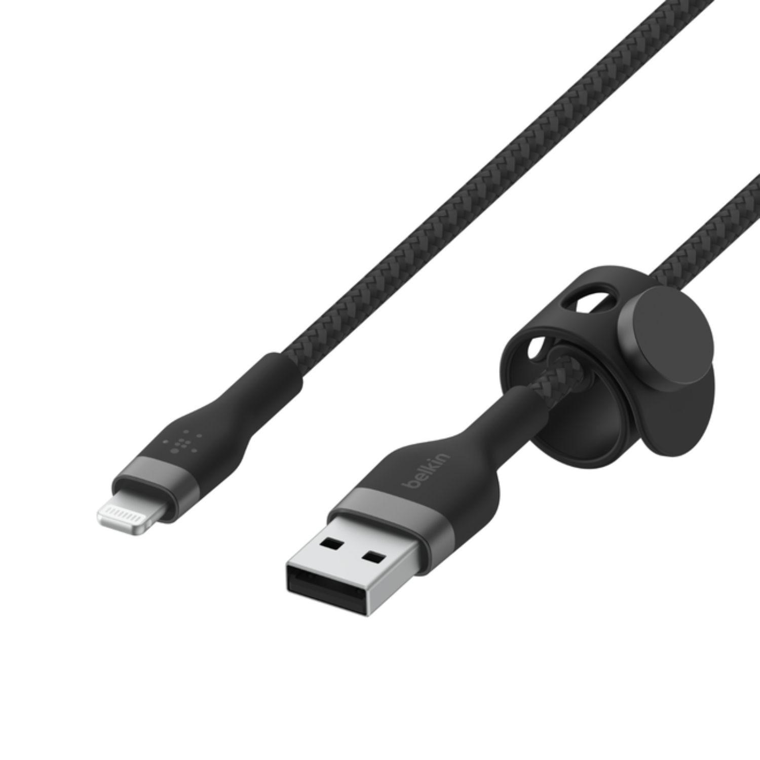 Cable Usb-a A Ligthing 1mt  Pro Flex Belkin Negro-3