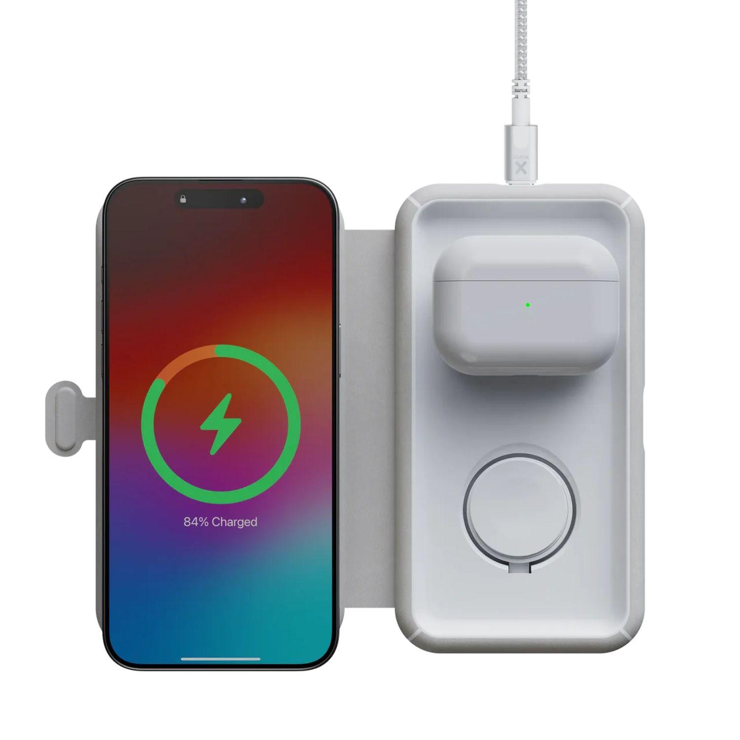 Base de Carga Inalámbrica 3 en 1 Xtorm Blanco-3