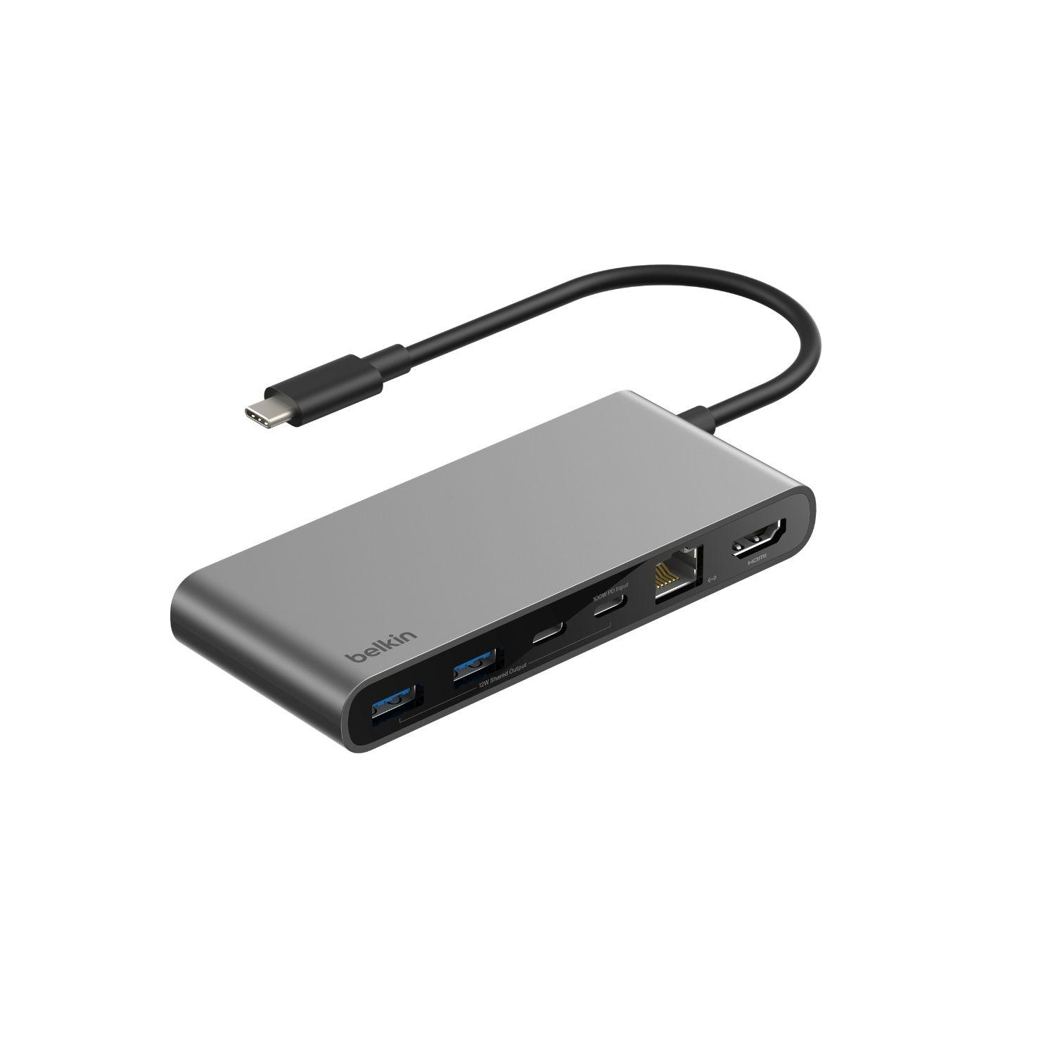 Hub USB-C de 8 puertos gris espacial-0