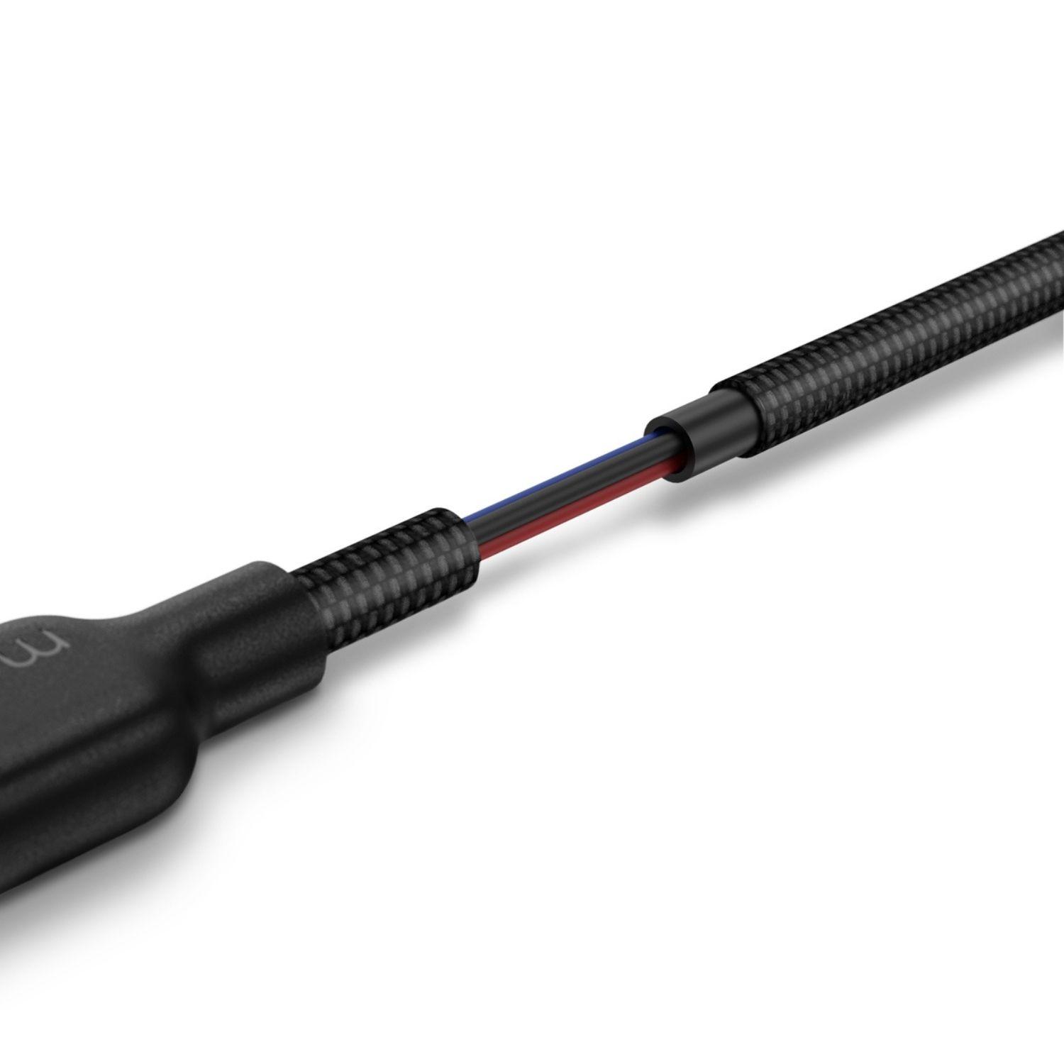 Cable USB-A a Lightning 1.0 Mt trenzado Mophie negro-4