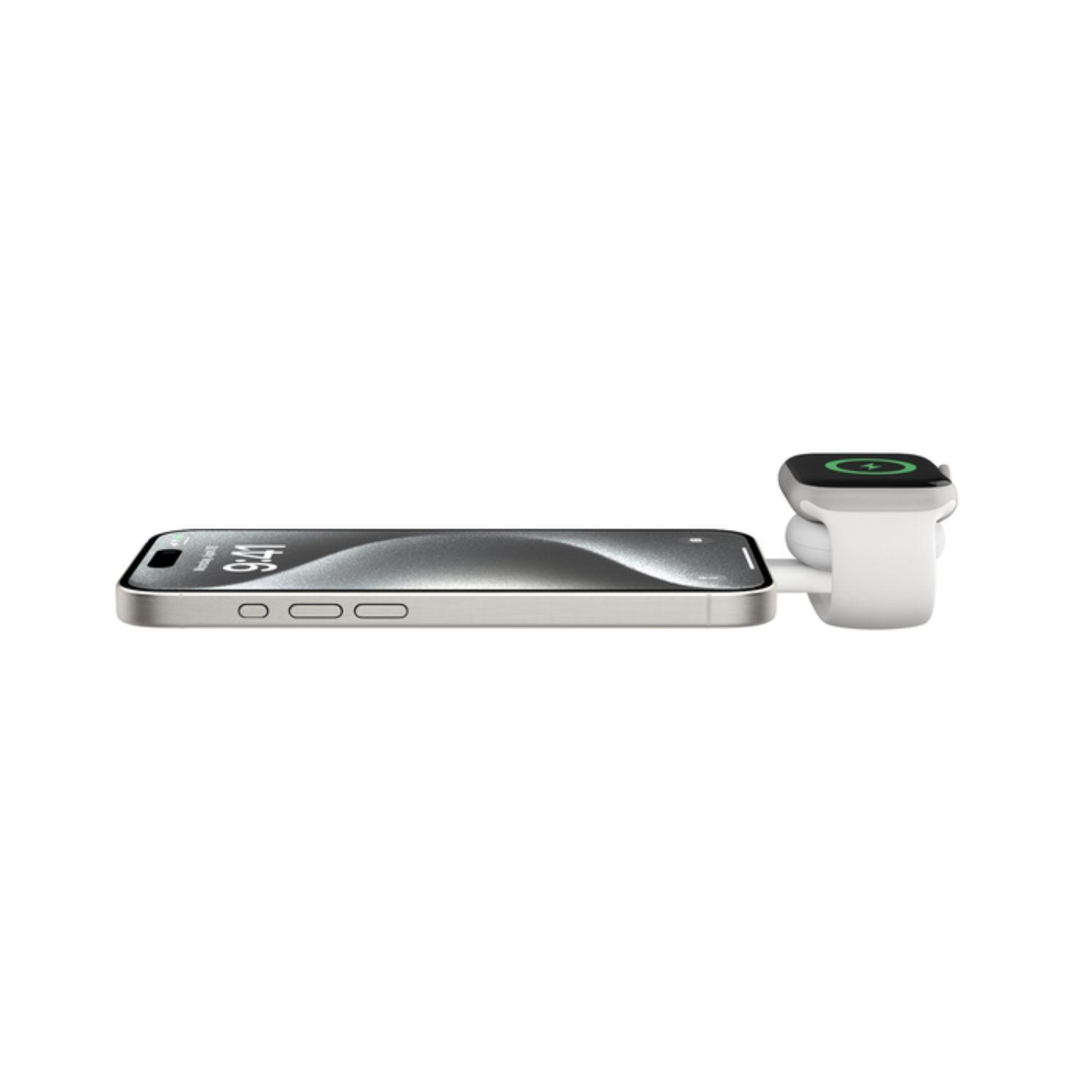 Base de carga 3 en 1 inalambrica plana Qi2 Belkin blanca-5