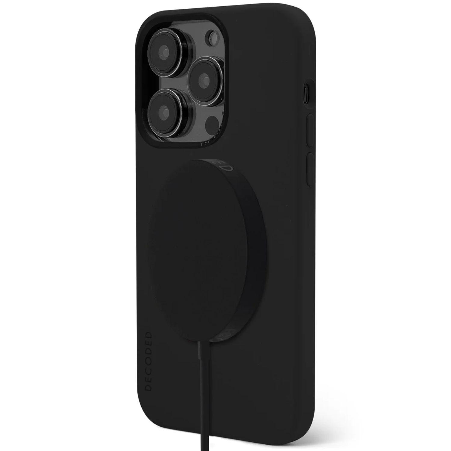 Funda silicona con MagSafe para iPhone 14 Pro Decoded Negro-2