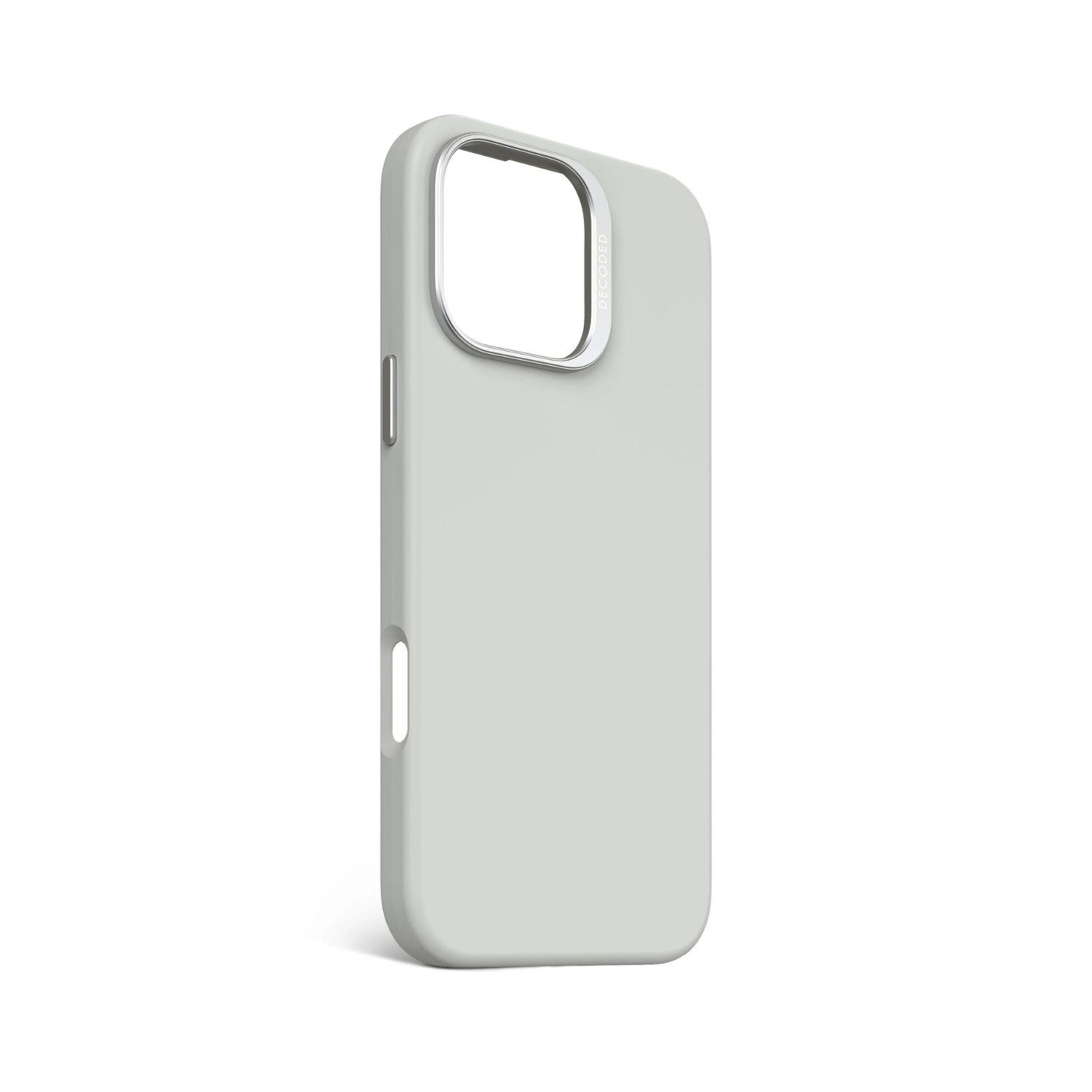 Funda silicona antimicrobial Magsafe iPhone 16 Pro Max Gris-2