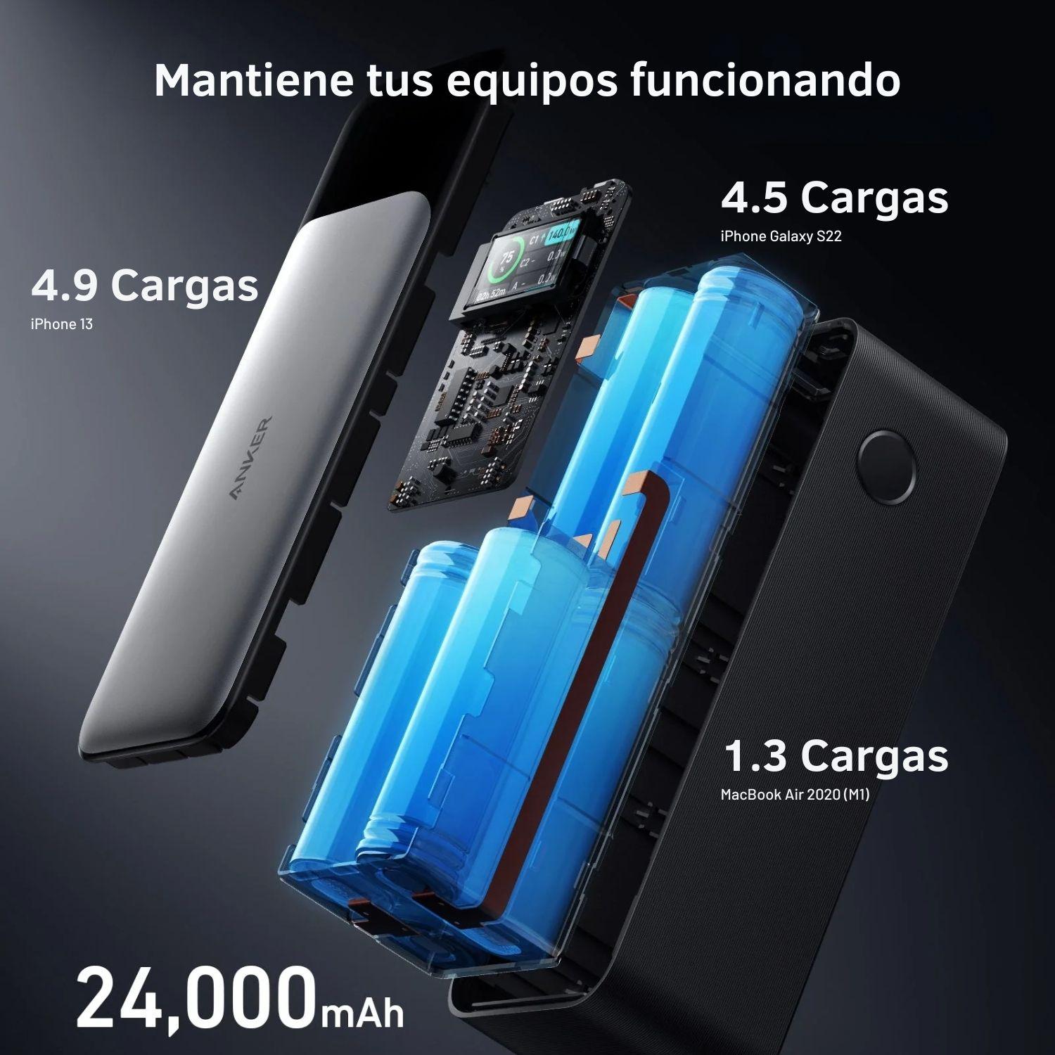 Bateria Externa Prime 20,000mAh 130W  Anker Negro-3