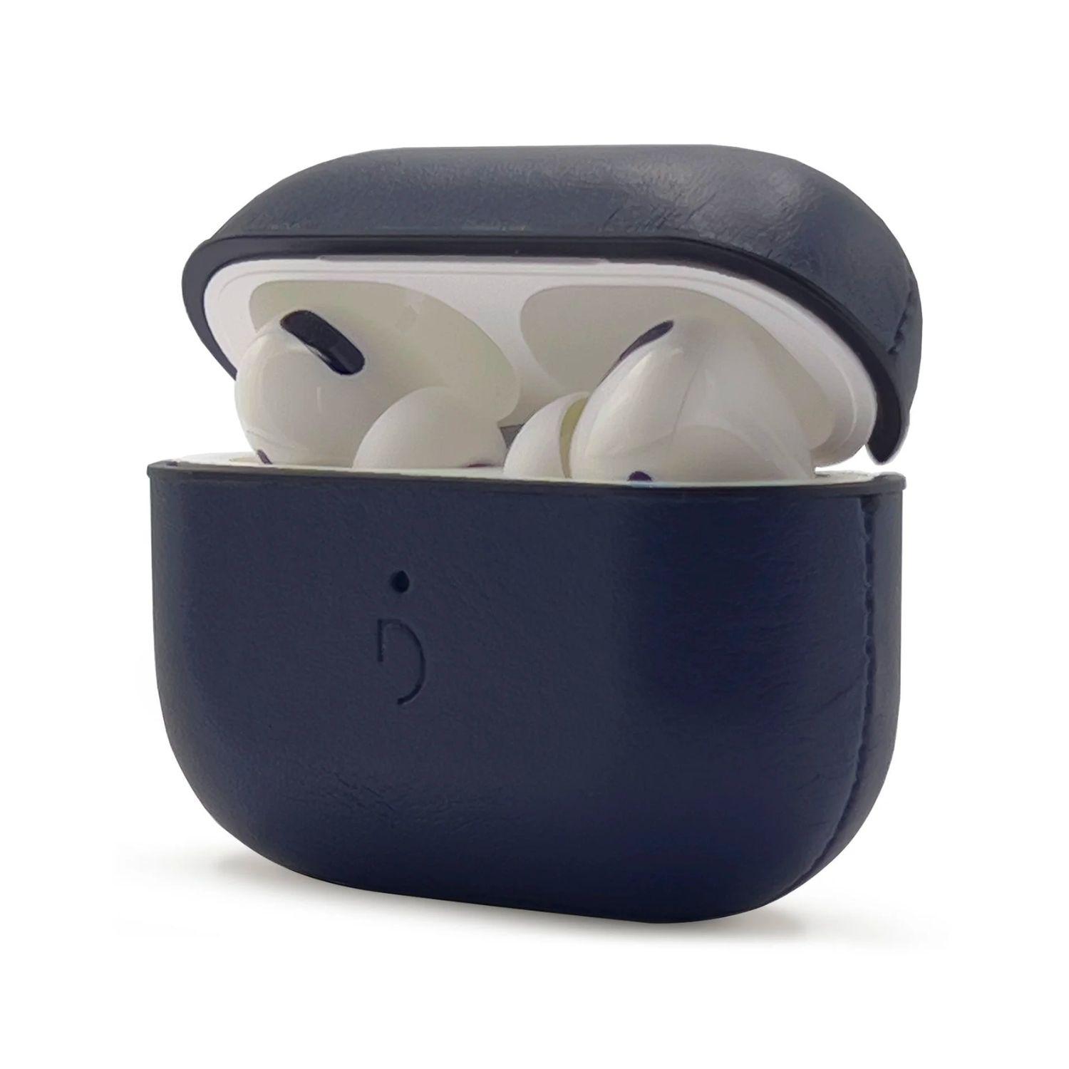 Funda cuero para Airpods Pro 2ª y 1ª gen Decoded Azul-2