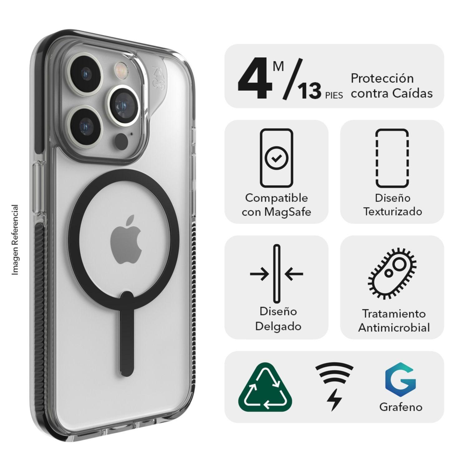 Carcasa ZAGG Santa Cruz Snap iPhone 15 Pro MagSafe Negro-2