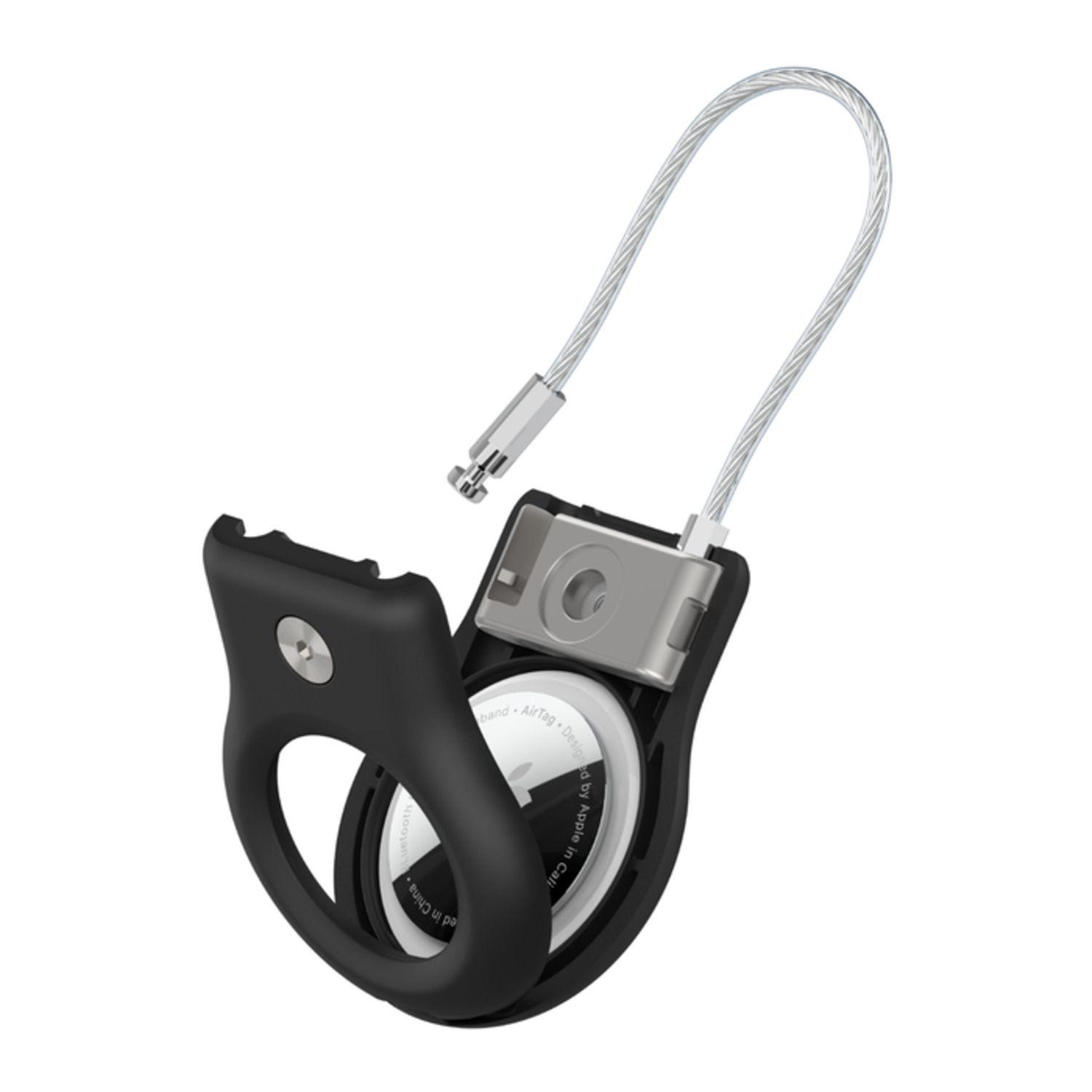 Secure Holder con cable fino metálico para AirTag Negro-4