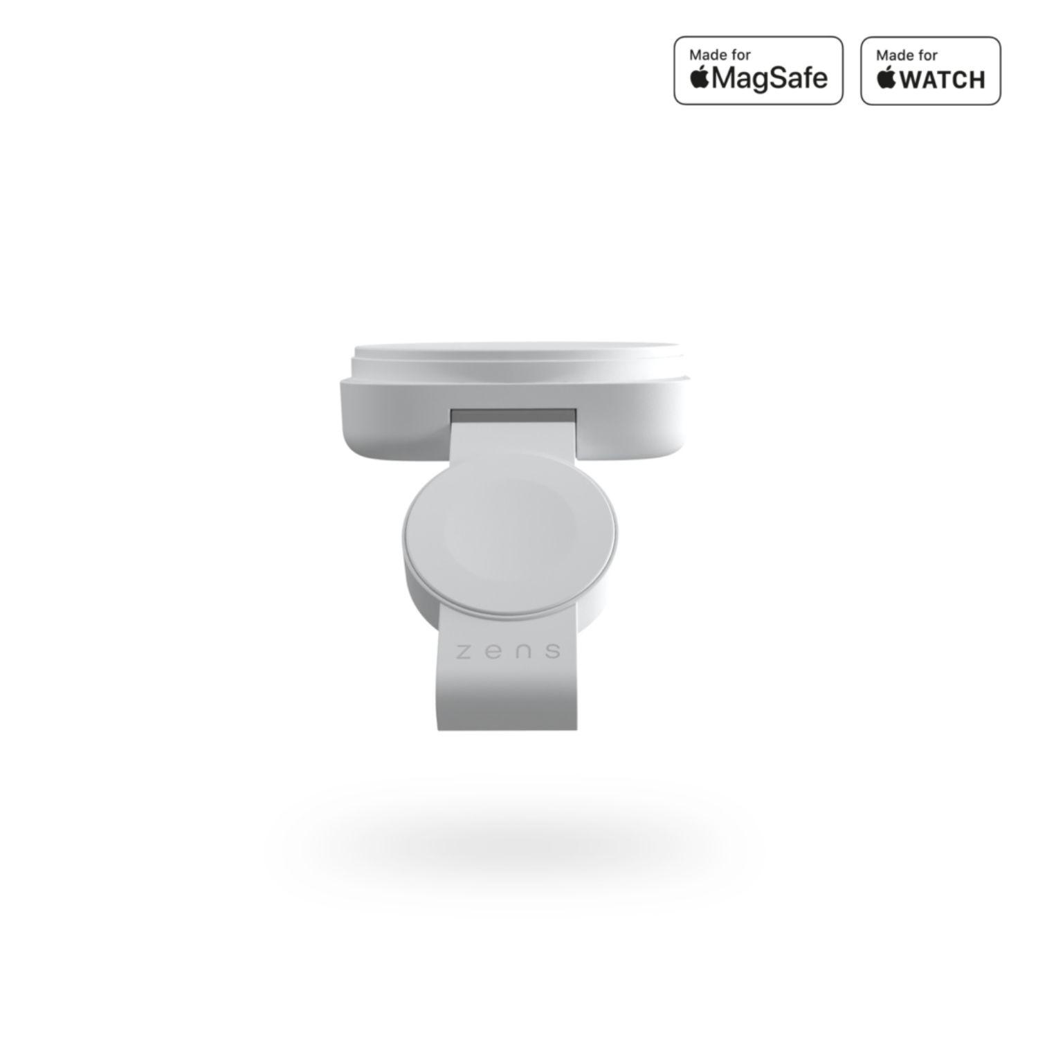 Cargador 2 en 1 inalámbrico para viaje MagSafe Zens Blanco-4