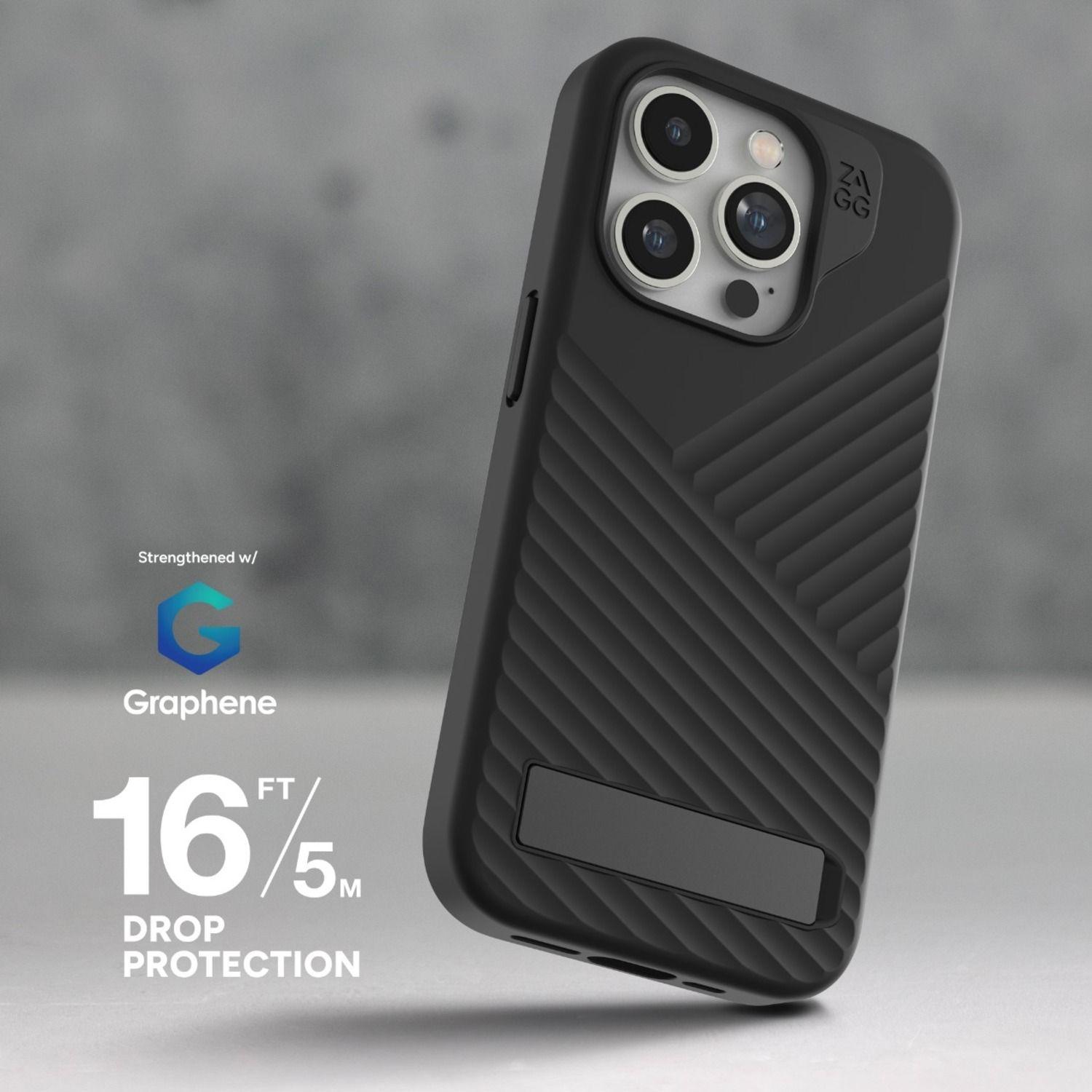 Carcasa ZAGG Denali Snap con Kickstand iPhone 15 Pro Negro-7