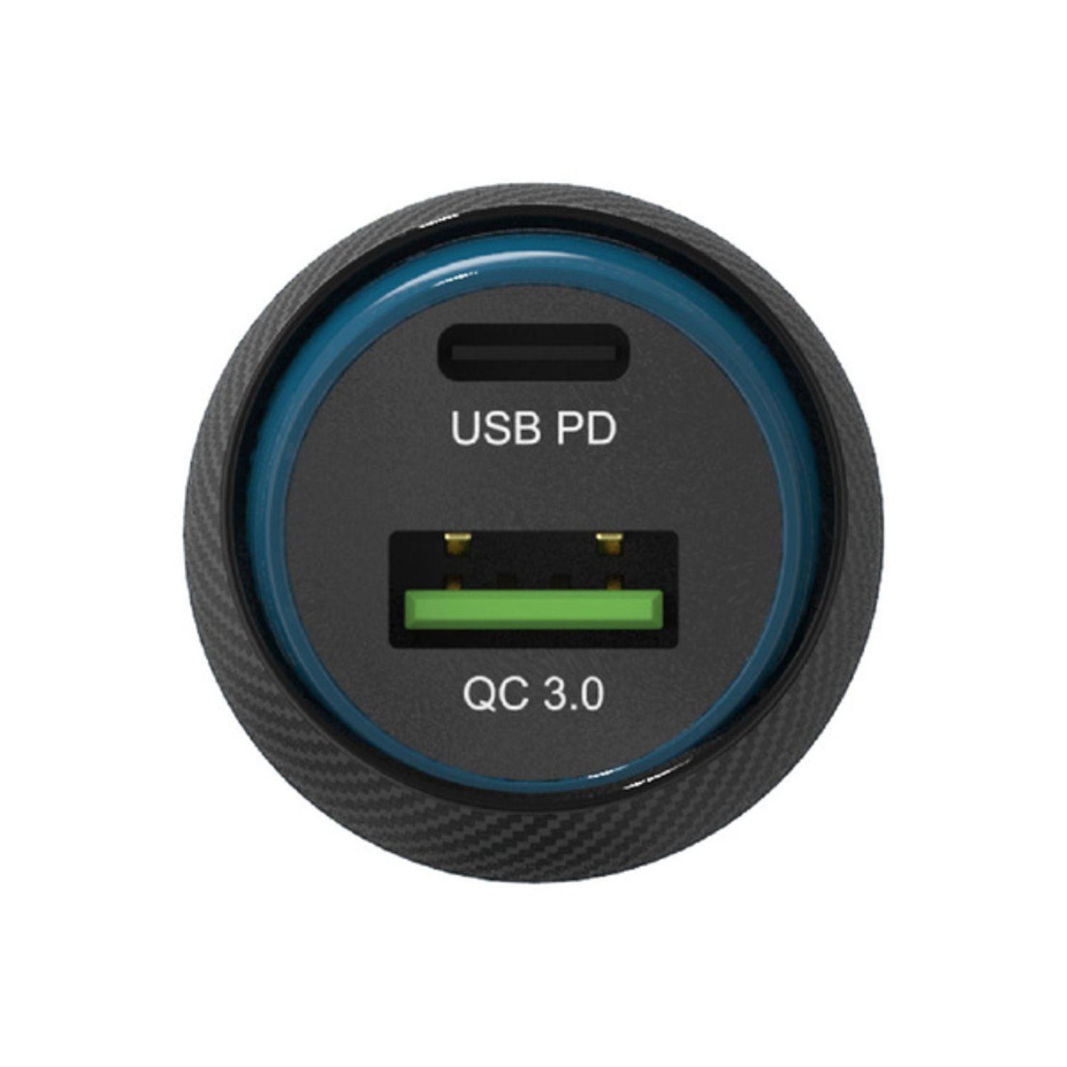 Cargador para auto USB-C y USB-A Adam Elements de hasta 45 W-1