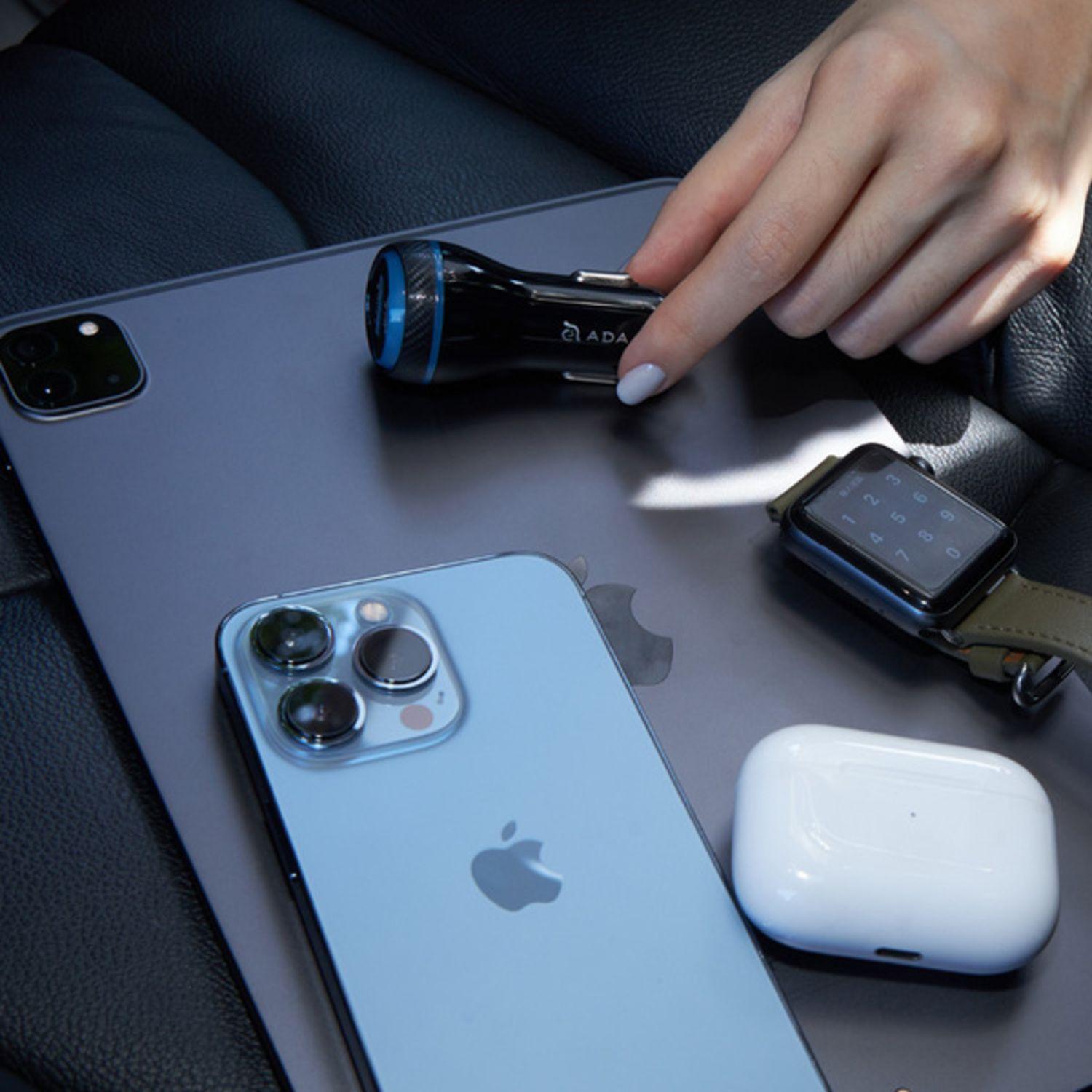 Cargador para auto USB-C y USB-A Adam Elements de hasta 45 W-9