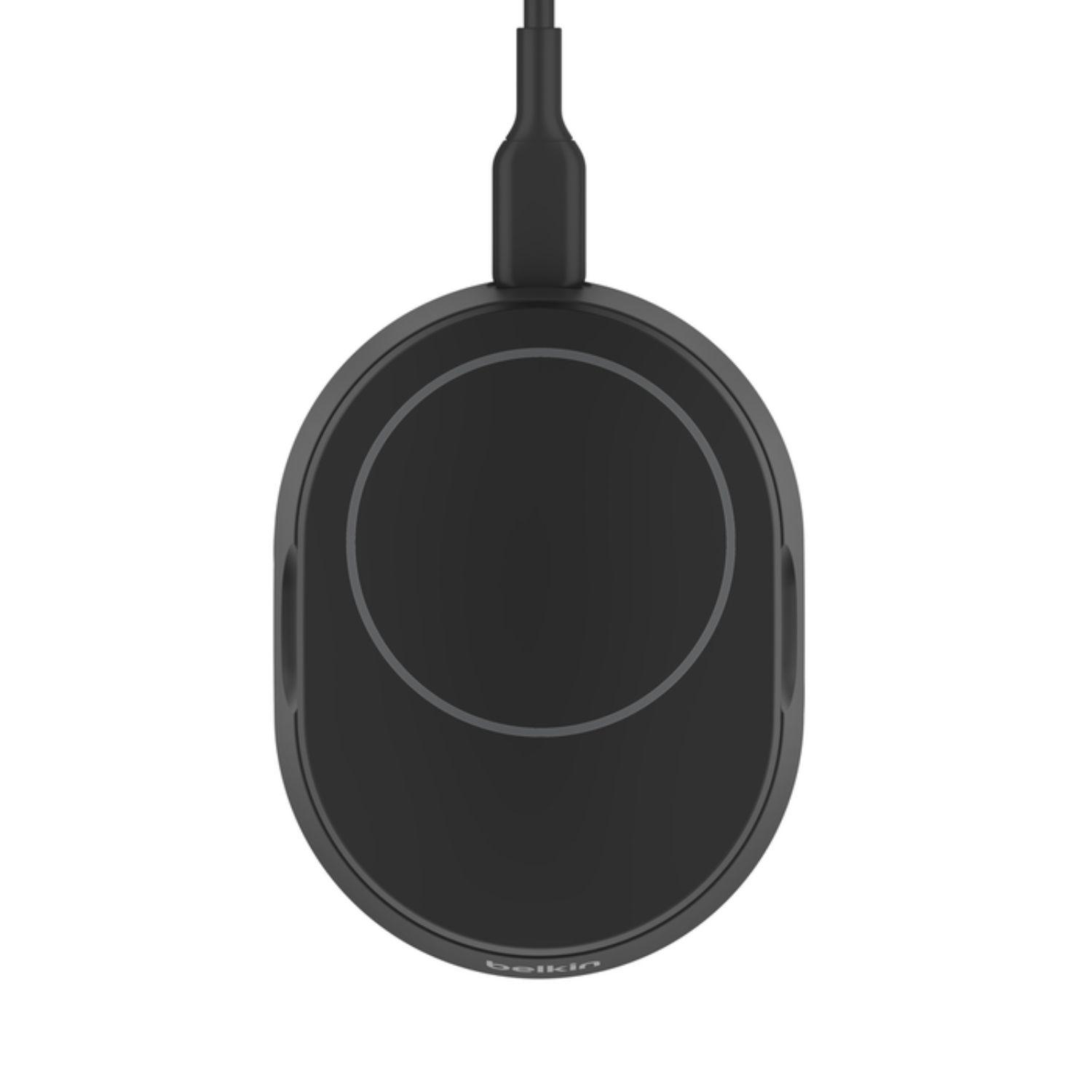Base de carga 2 en 1 inalámbrica plegable Qi2 15 W Negra-7