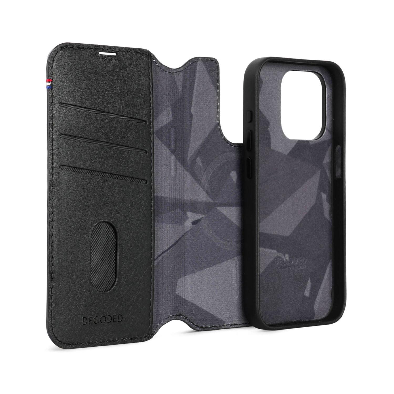 Funda cuero Wallet con MagSafe iPhone 15 Pro Decoded Negro-6