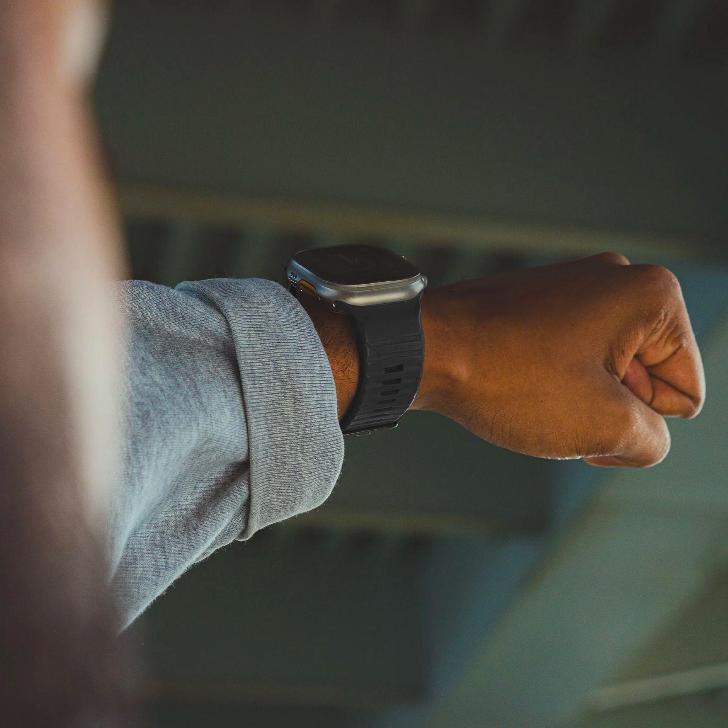 Banda para Apple Watch 49mm de Silicona UT Decoded Negra-4