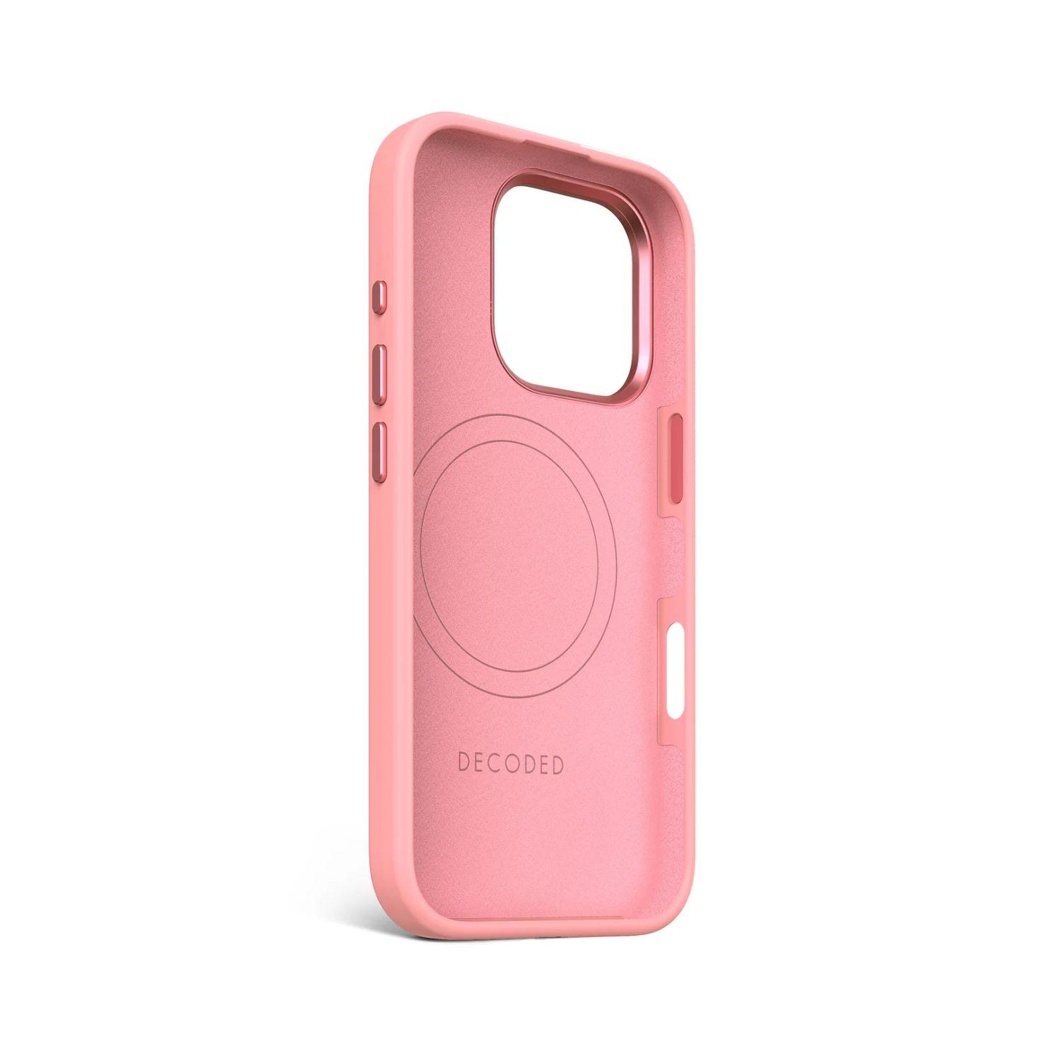 Funda silicona stacks Magsafe iPhone 16 Pro Max Rosado-3