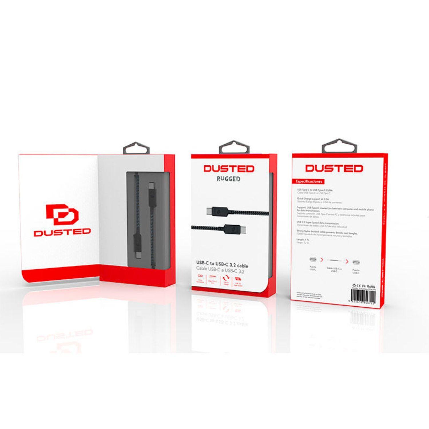 Cable USB-C a USB-C, USB 3.2, 1.5 Mt Rugged Dusted Negro-5