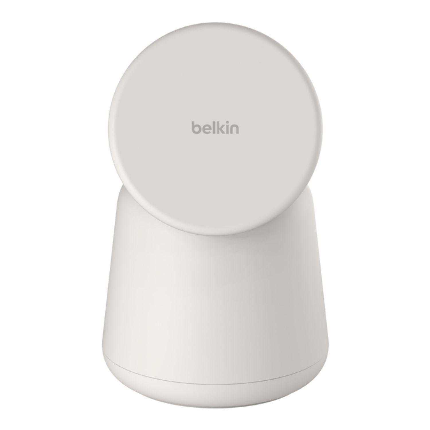 Base de carga 2 en 1 inalambrica Qi2 Belkin blanca-4