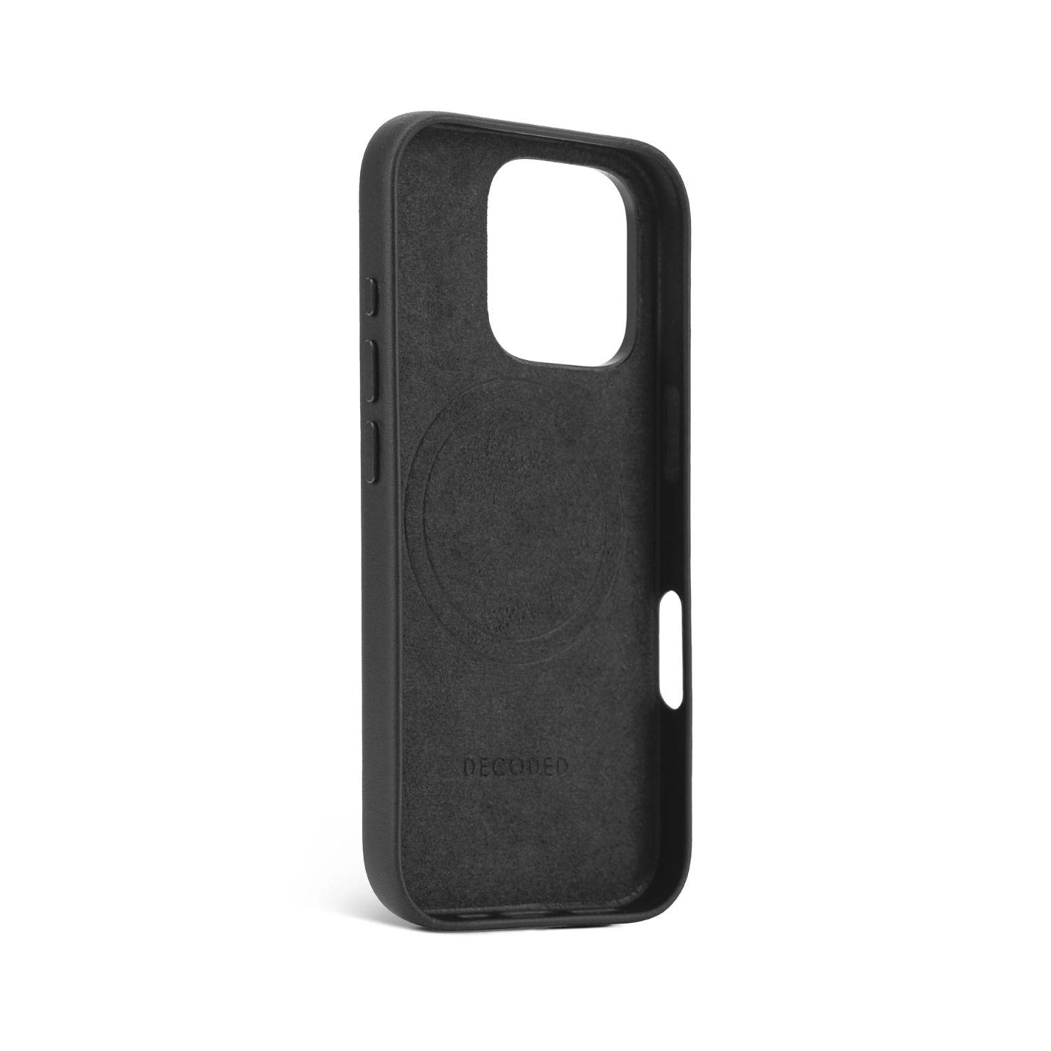 Funda cuero Magsafe iPhone 16 Pro Decoded Negro-3