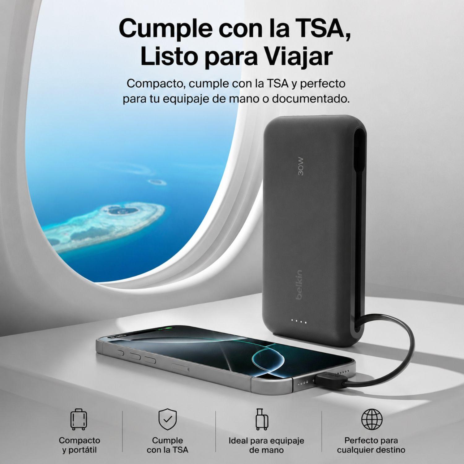Batería 20.000 mAh 30W PD con cable USB-C Belkin-3