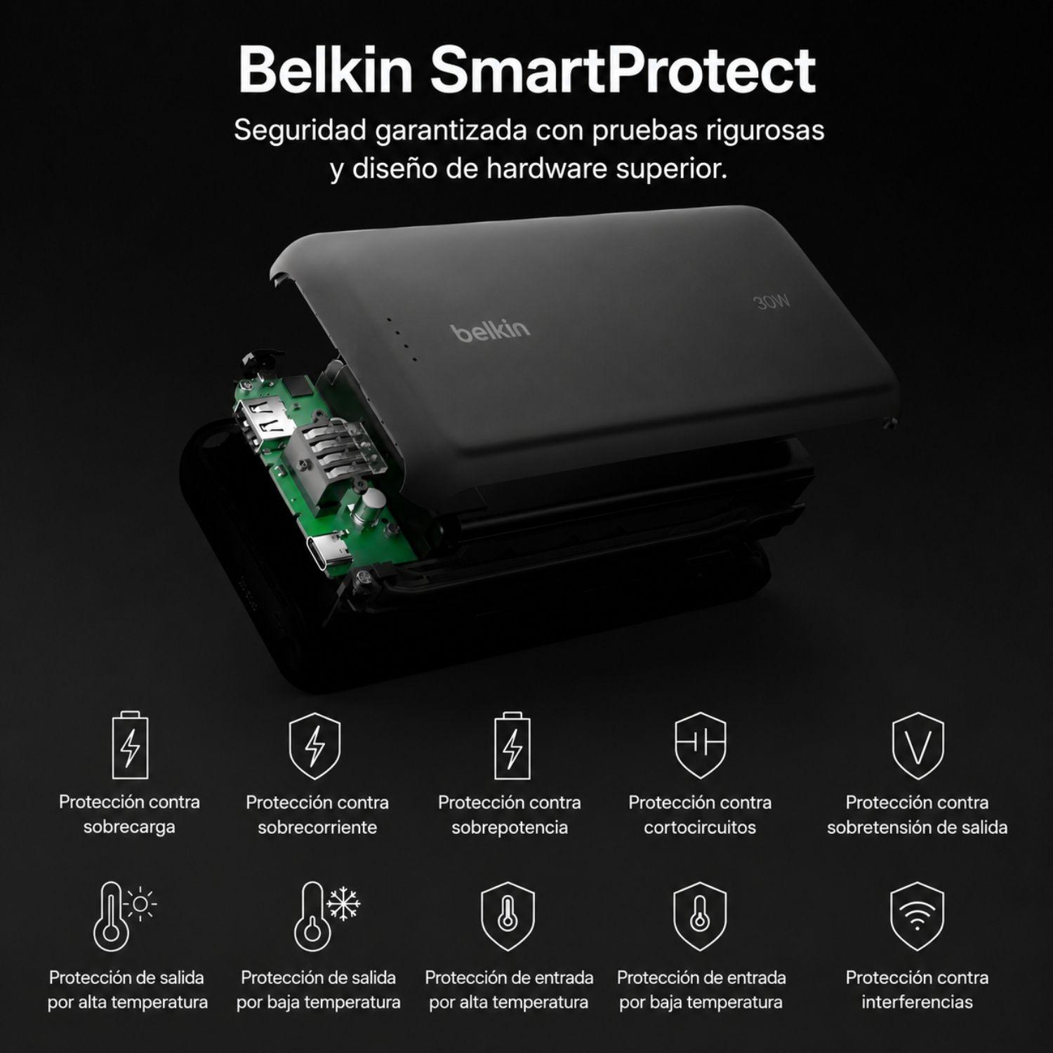Batería 20.000 mAh 30W PD con cable USB-C Belkin-4