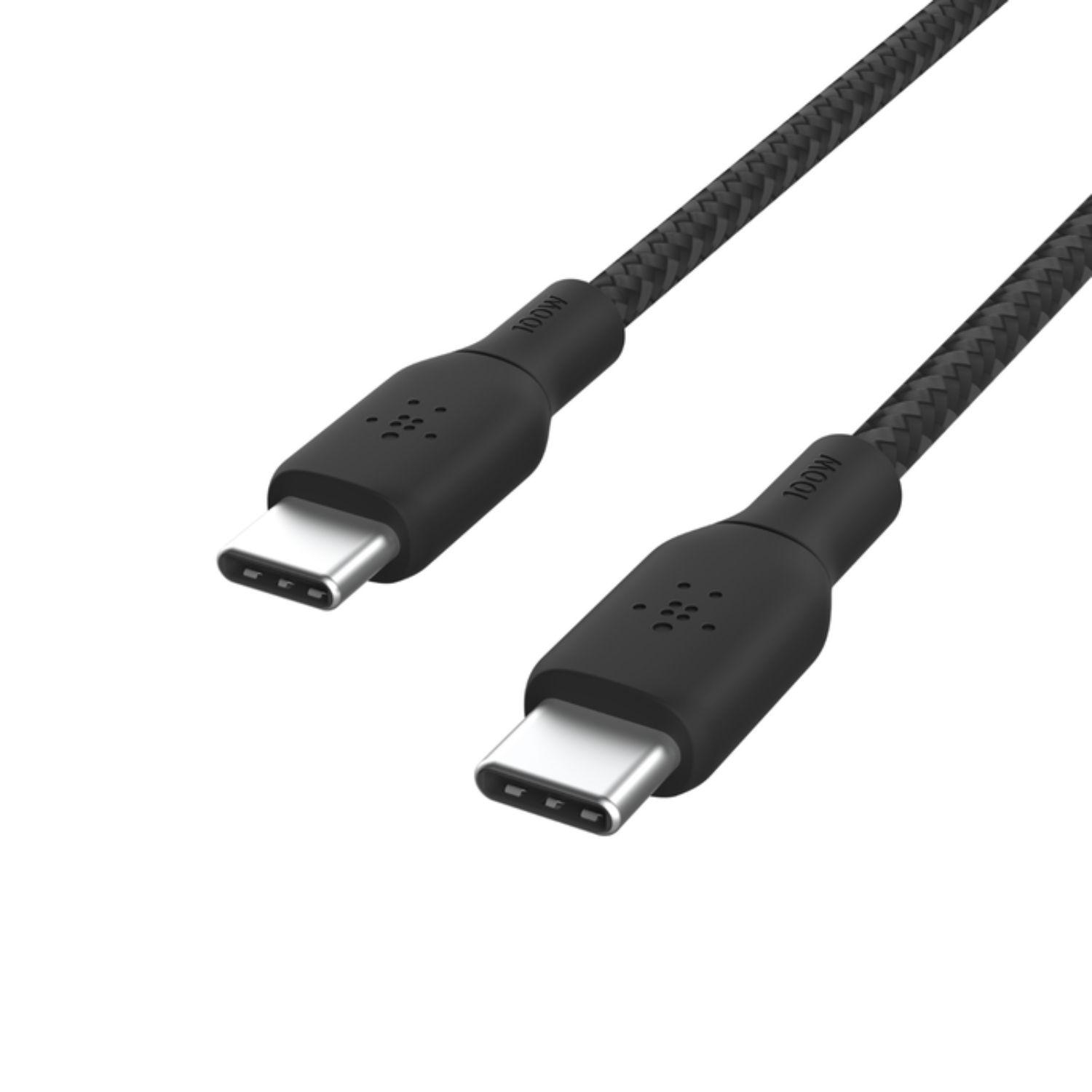Cable Braided USB-C to USB-C Cable 2M Negro-4