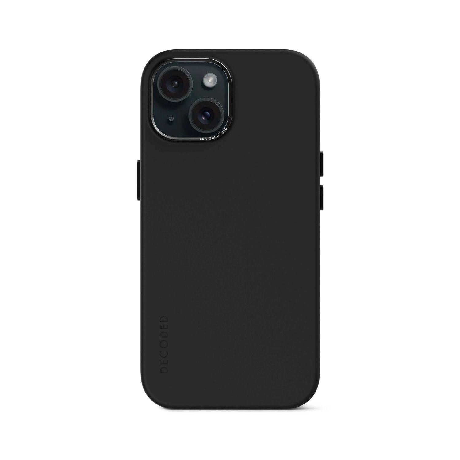 Funda silicona con MagSafe para iPhone 15 Decoded Grafito-0