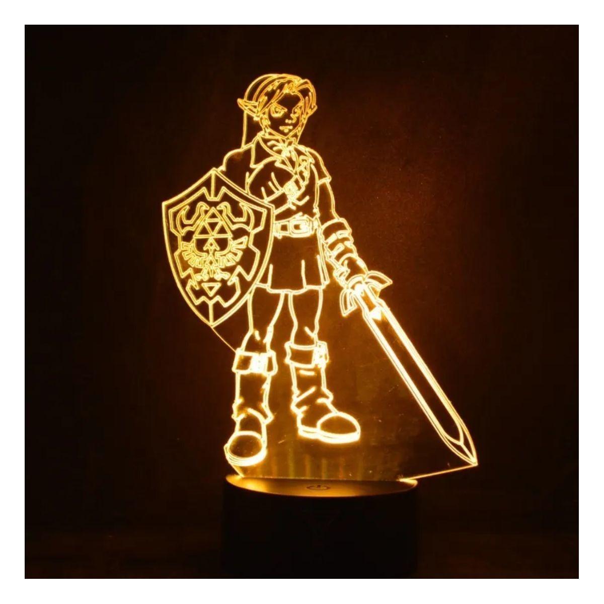 Lámpara Link Legend Of Zelda Base Negra con App-2