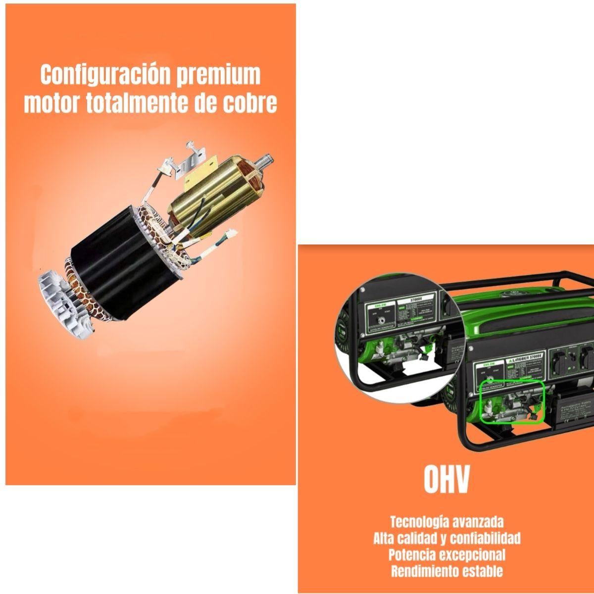 Generador Eléctrico A Gasolina OHV 3500W HD Amarillo-5