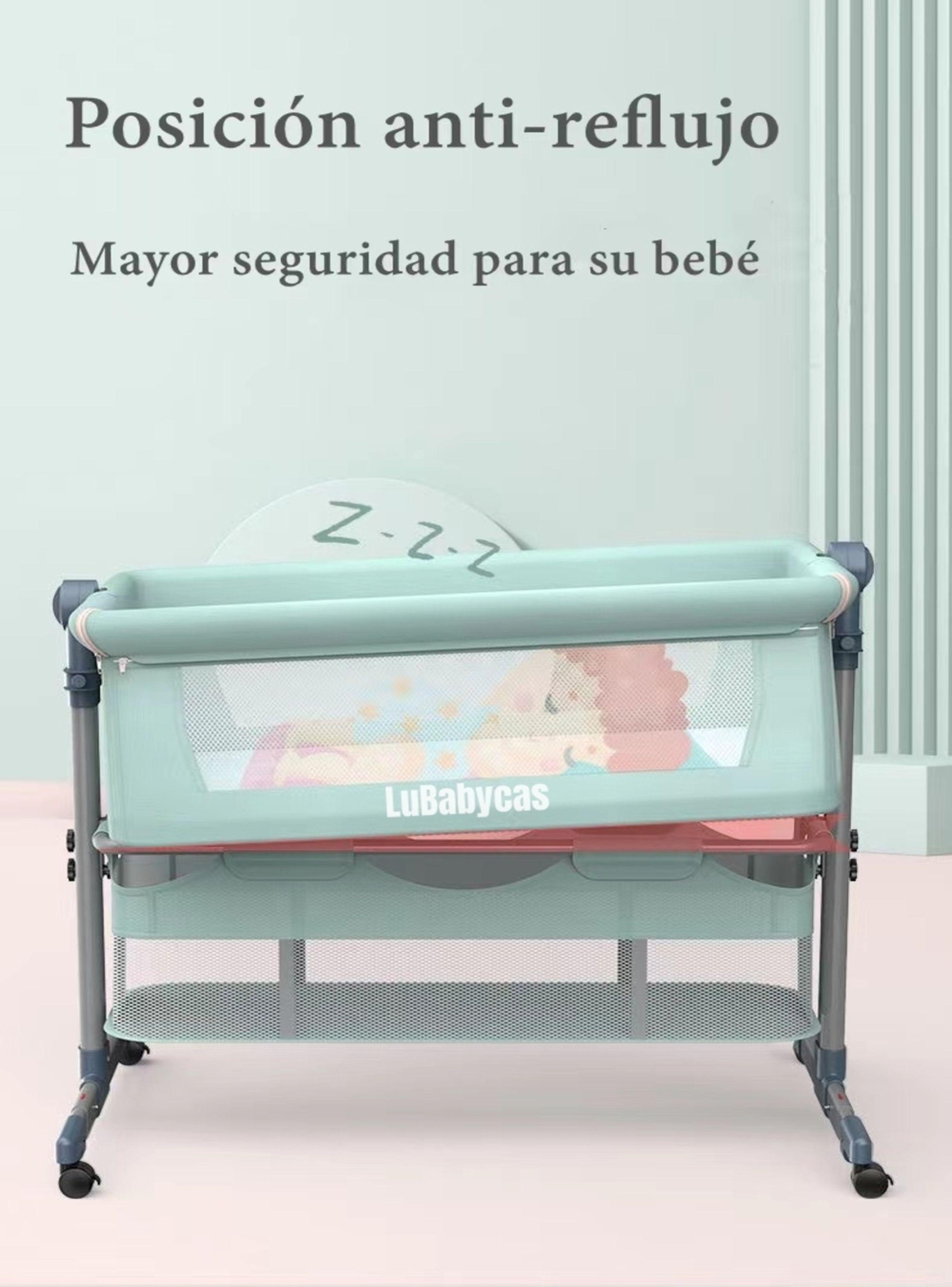 Cuna Colecho Bebé Con Mosquitero Verde Lubabycas-5