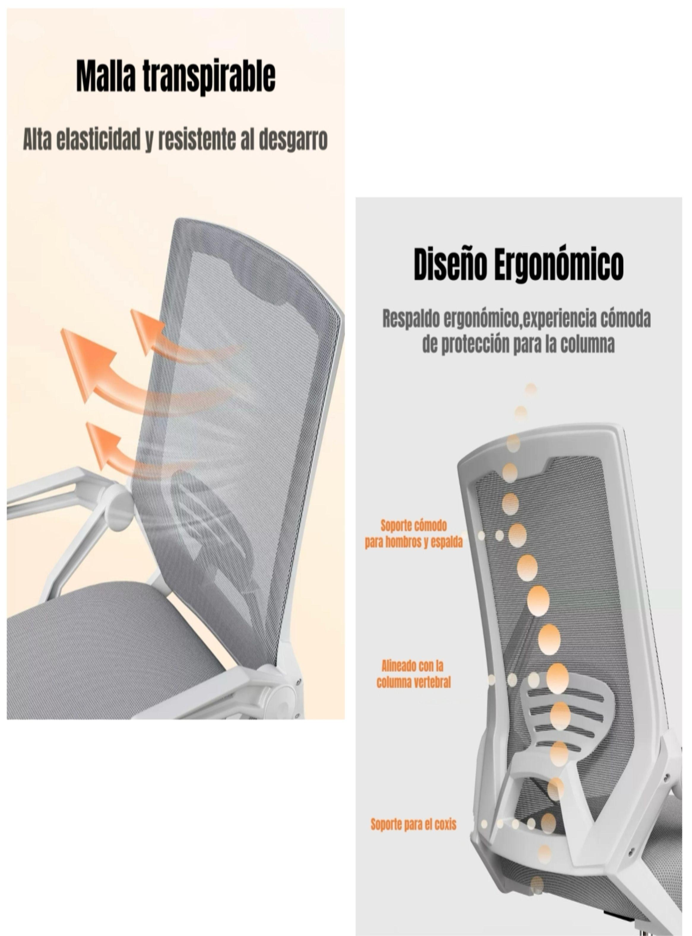 Silla Escritorio Oficina Reposacabezas Reclinable Exo Negra-4