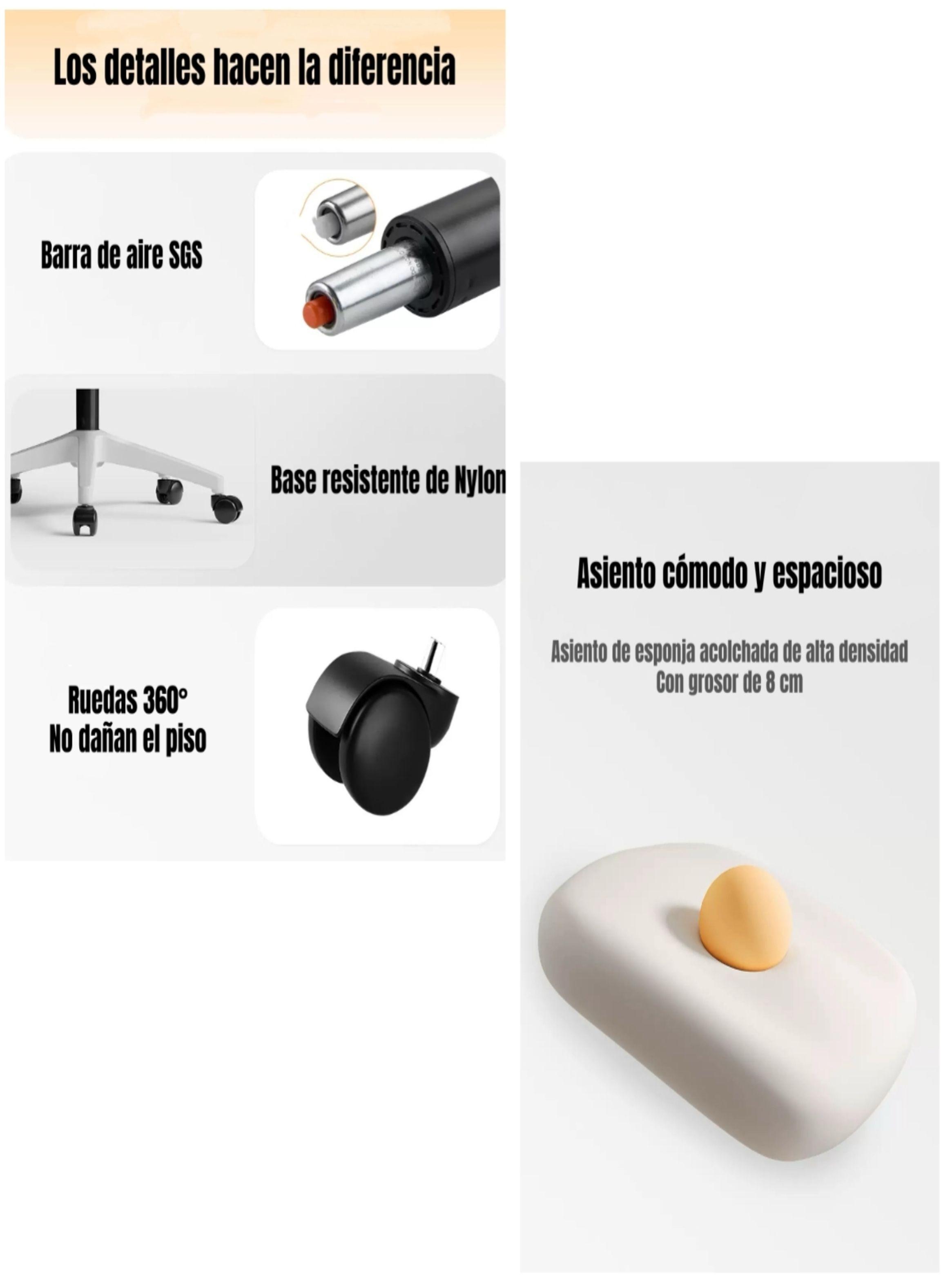 Silla Escritorio Oficina Reposacabezas Reclinable Exo Negra-7