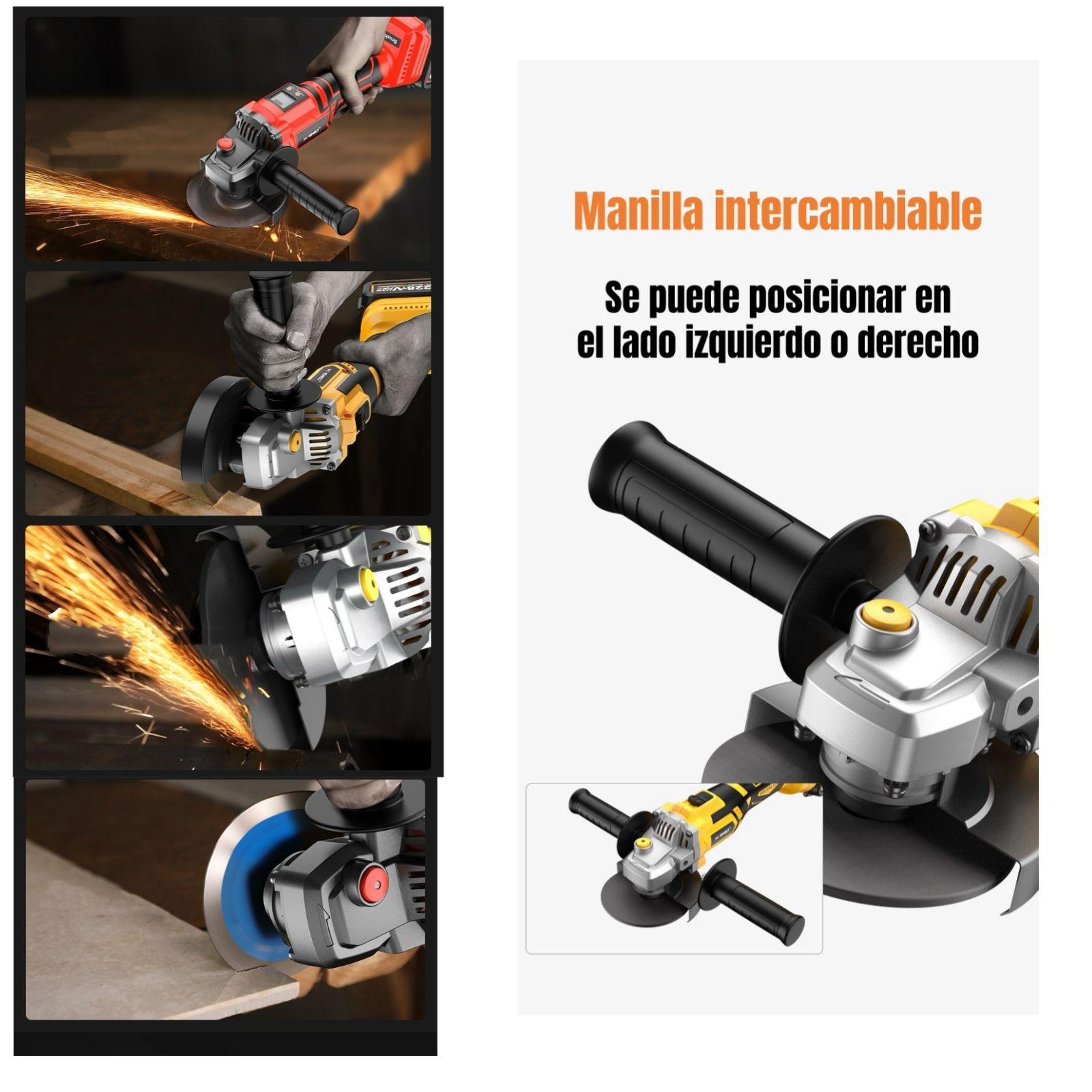 Esmeril Inalámbrico Con 2 Baterías 21V E01-5