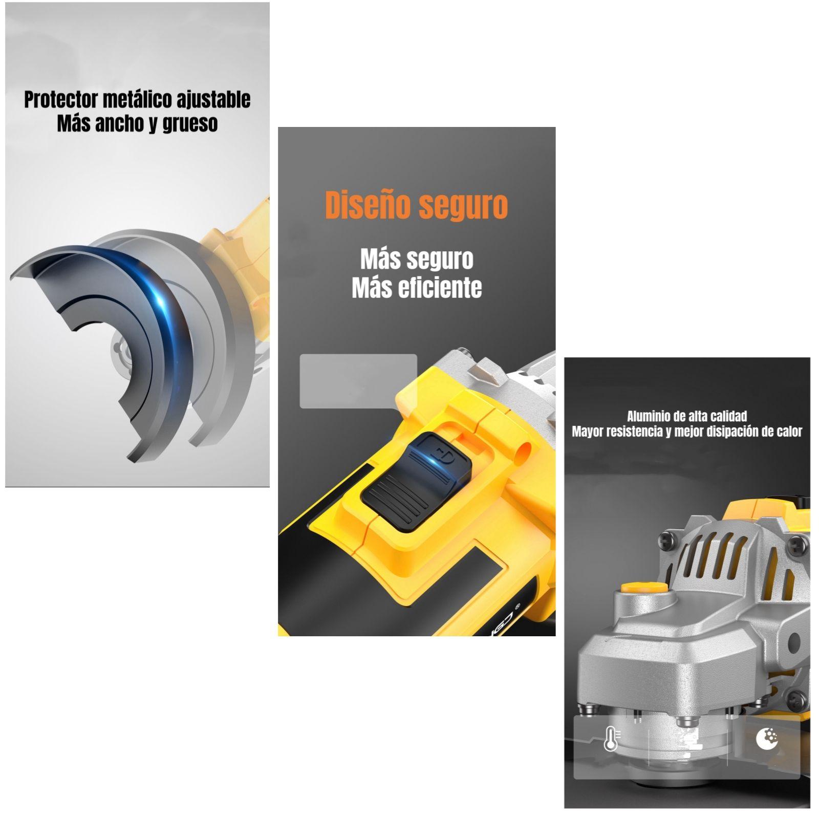 Esmeril Inalámbrico Con 2 Baterías 21V E01-6