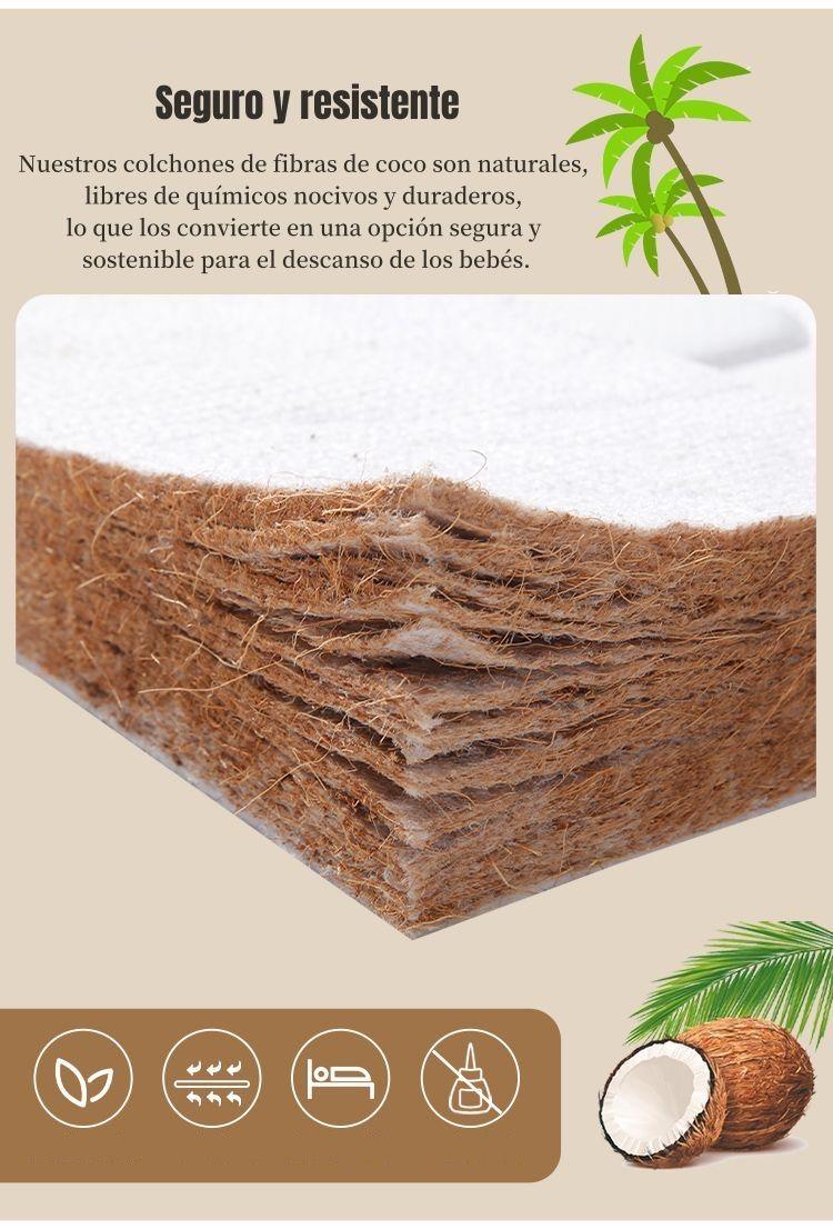 Colchón de Coco Cuna 104X61X4CM LuBabycas-5