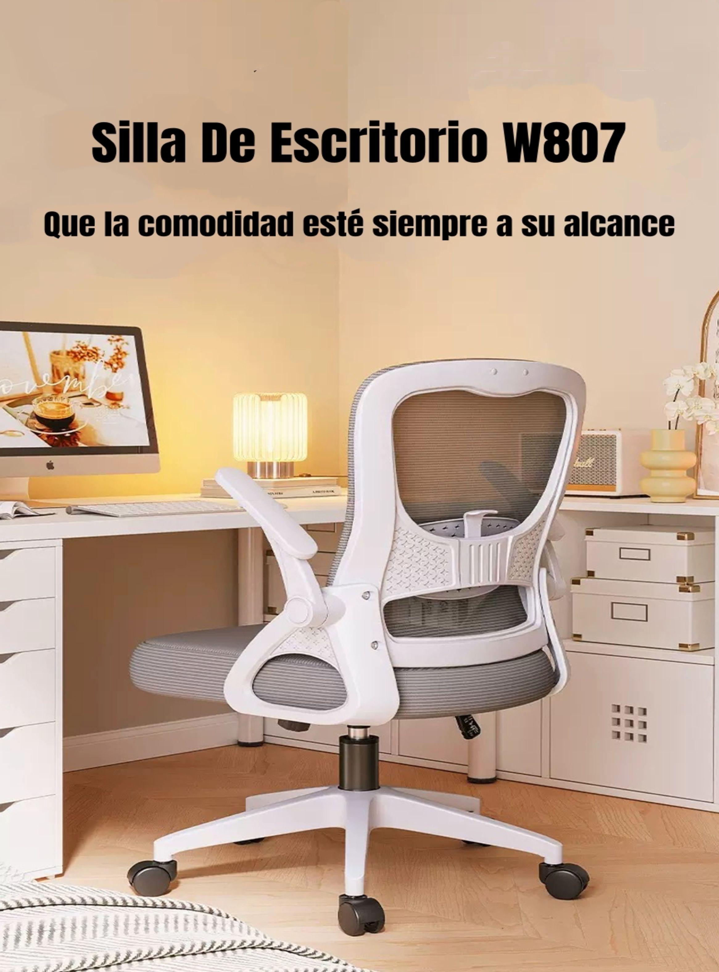 Silla Escritorio Oficina Reposacabezas Reclinable W807 Negra-2
