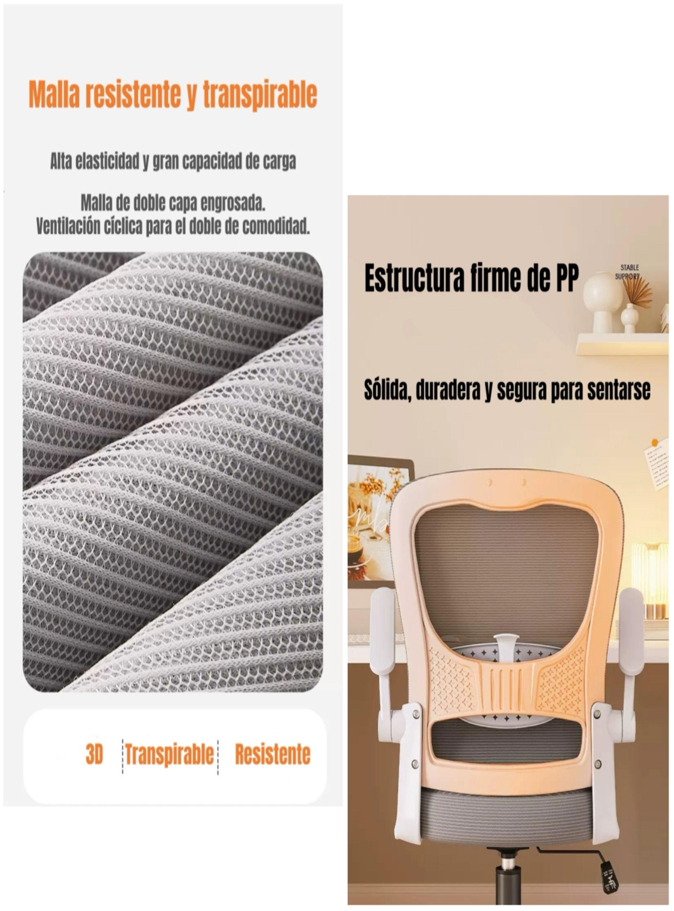 Silla Escritorio Oficina Reposacabezas Reclinable W807 Negra-6