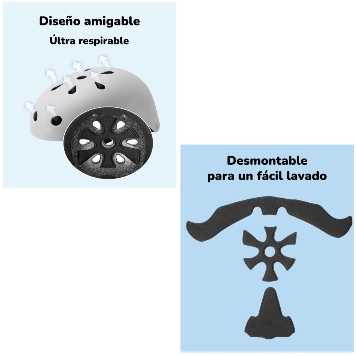 Casco Infantil Bicicleta Regulable Fantasy Blanco LuBabycas-5