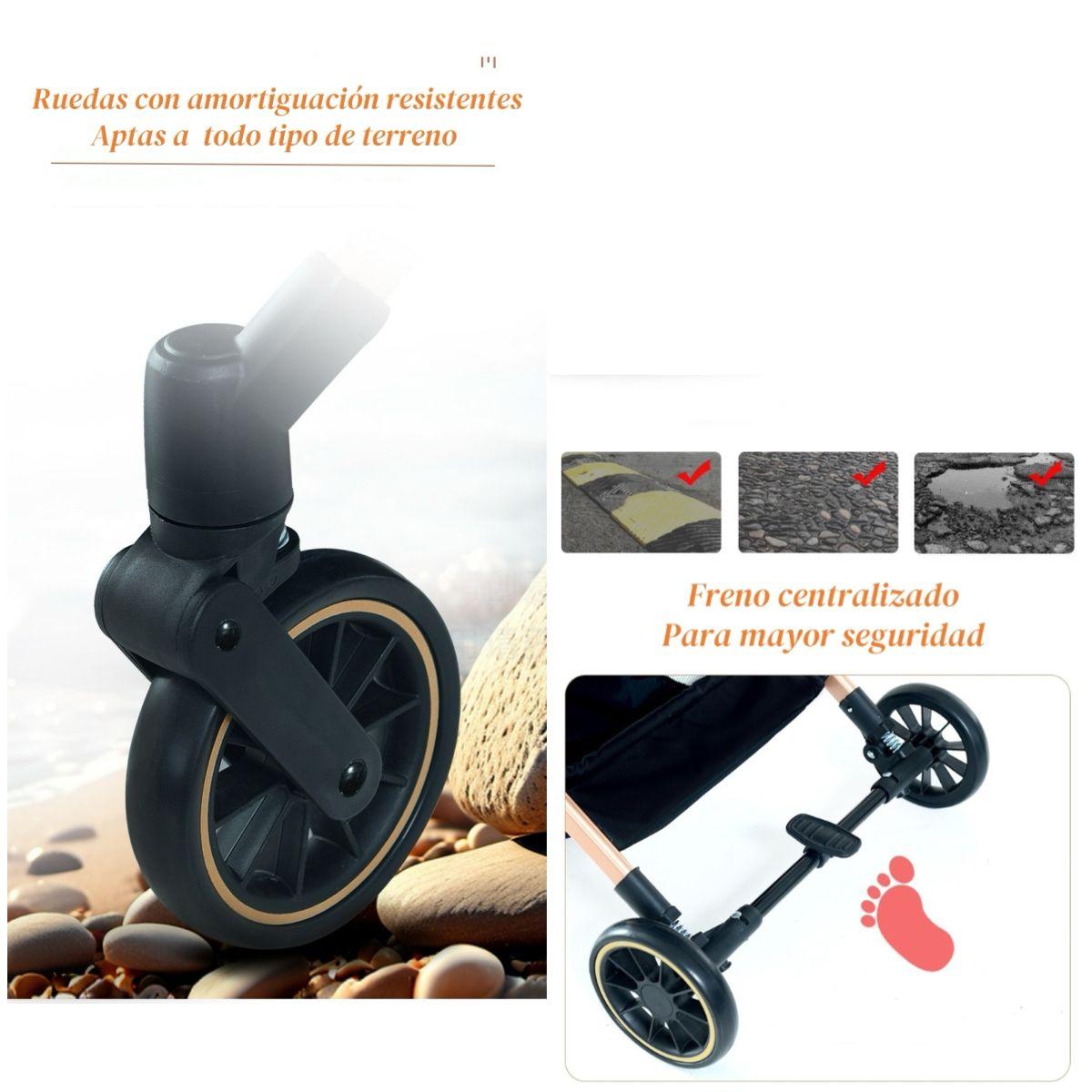 Coche Para Mascotas Premium 2 En 1 C106 Negro LuBabycas-3