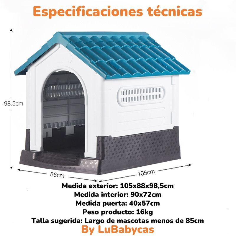 Casa De Perro Exterior Extra Grande 105cm Azul 452 LuBabycas-6